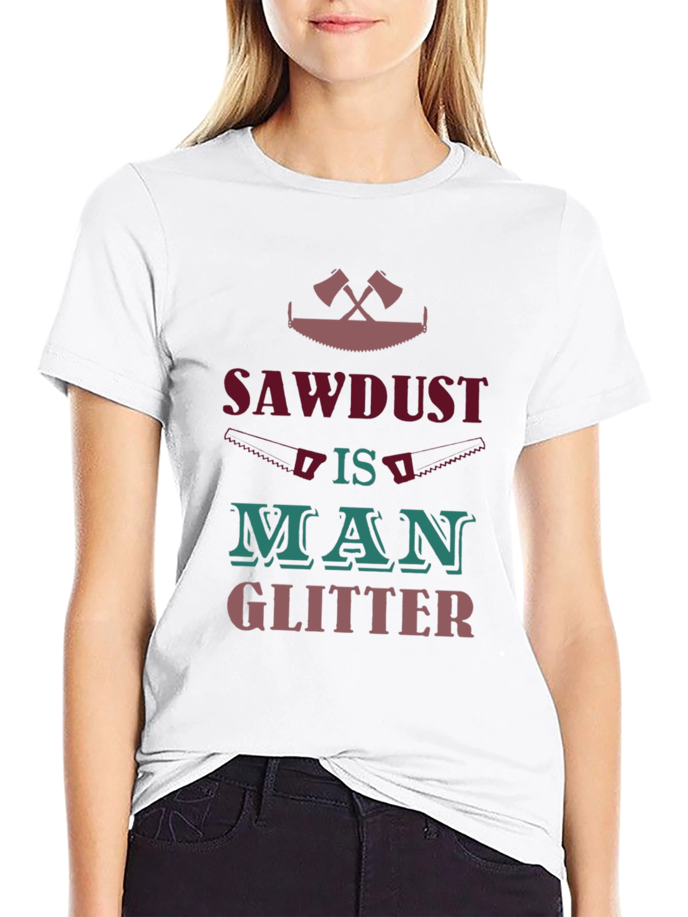 Sawdust Man Glitter Graphic Tee