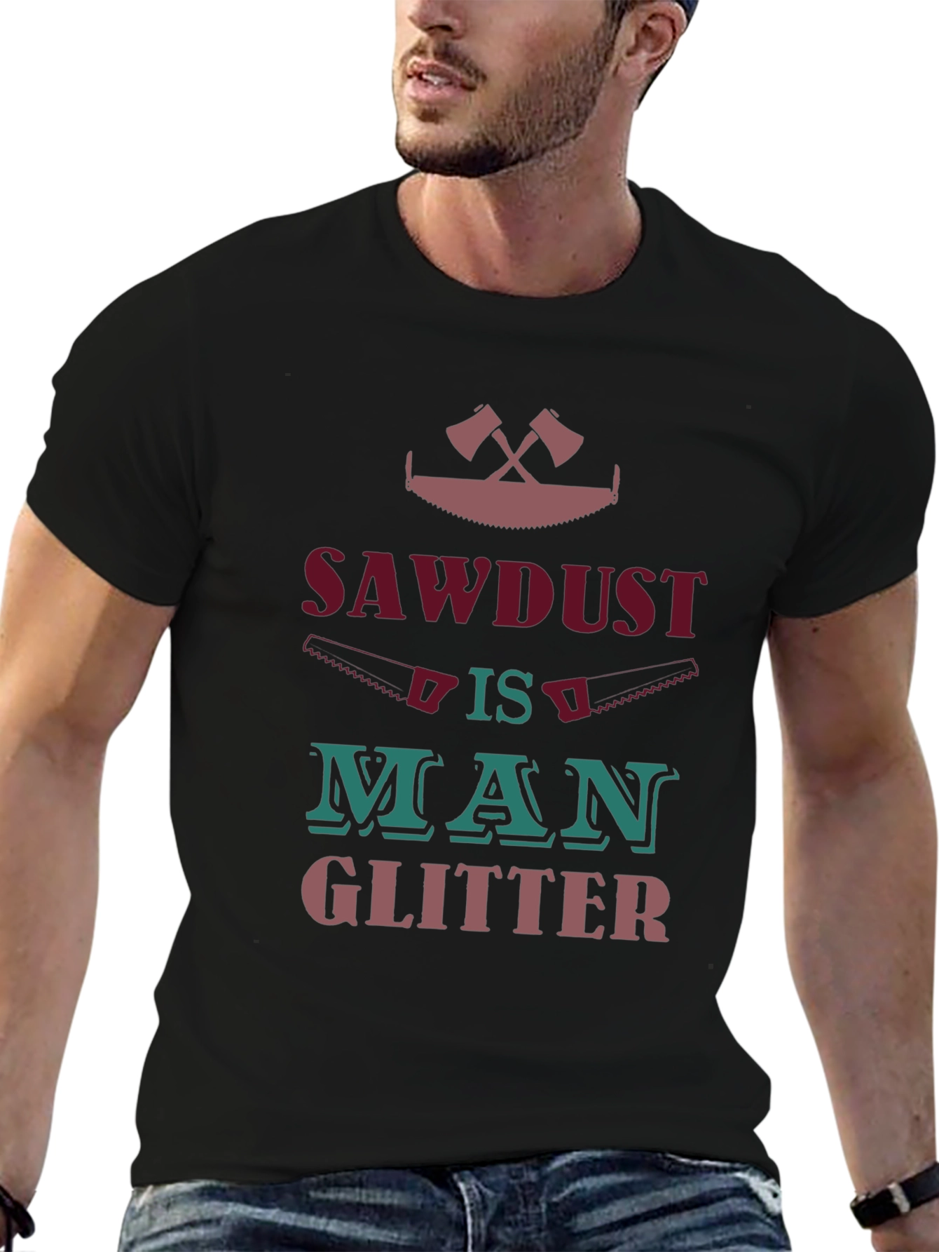 Sawdust Man Glitter Graphic Tee