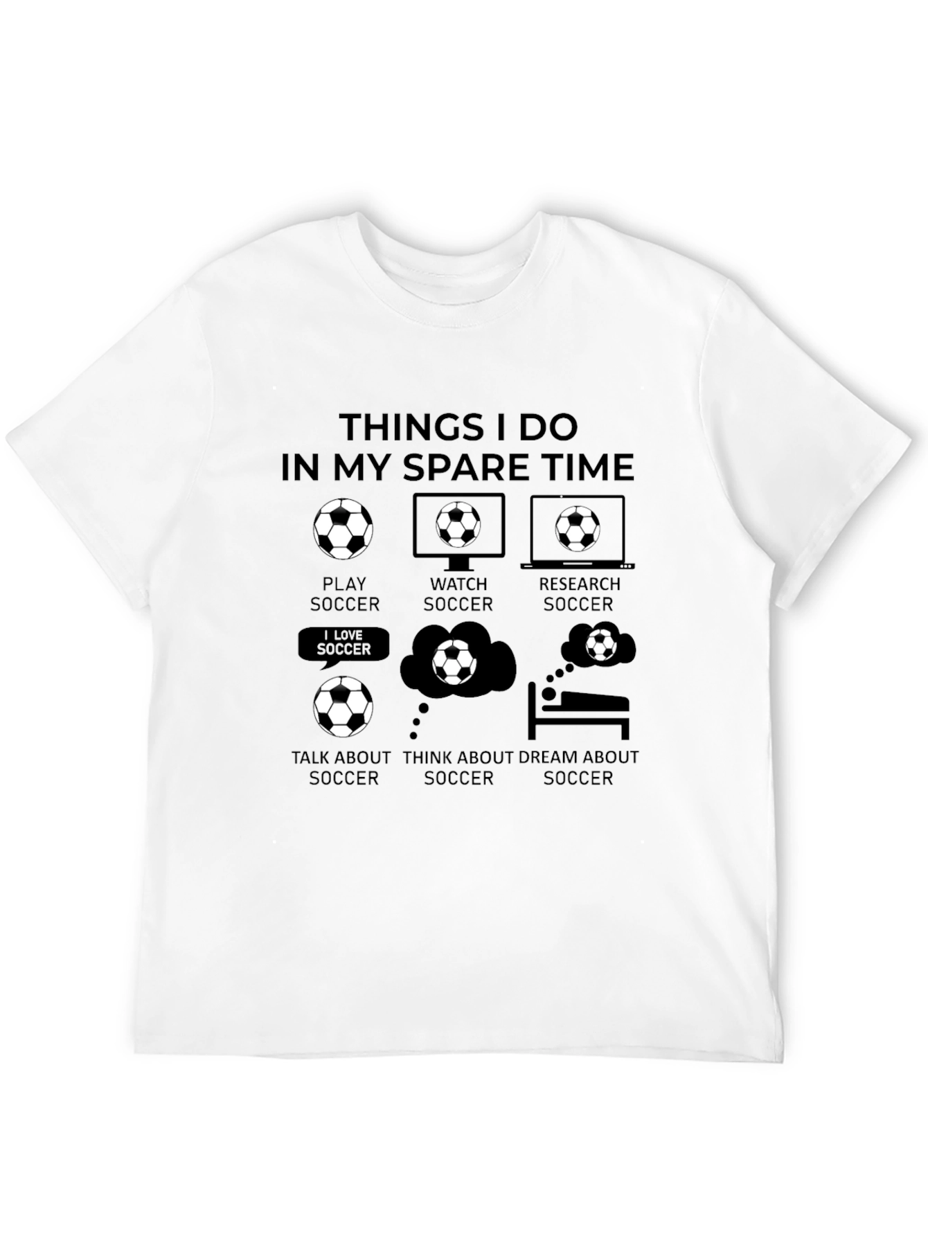 Soccer Lover T-Shirt - Spare Time Activities Graphic Tee