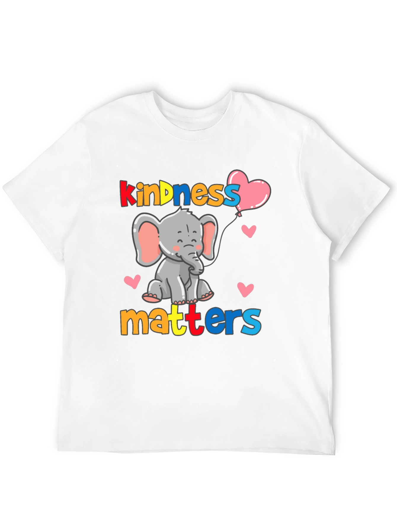 Kindness Matters Elephant Graphic Tee - Soft Cotton Blend