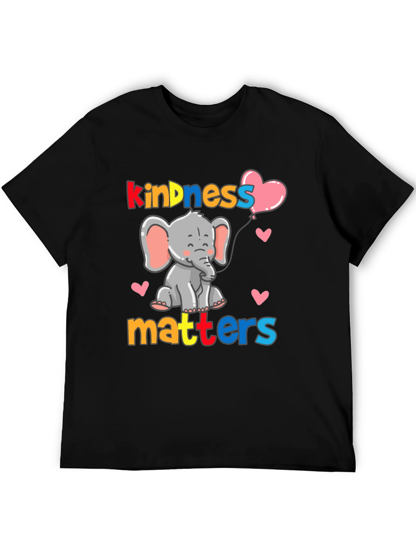 Kindness Matters Elephant Graphic Tee - Soft Cotton Blend