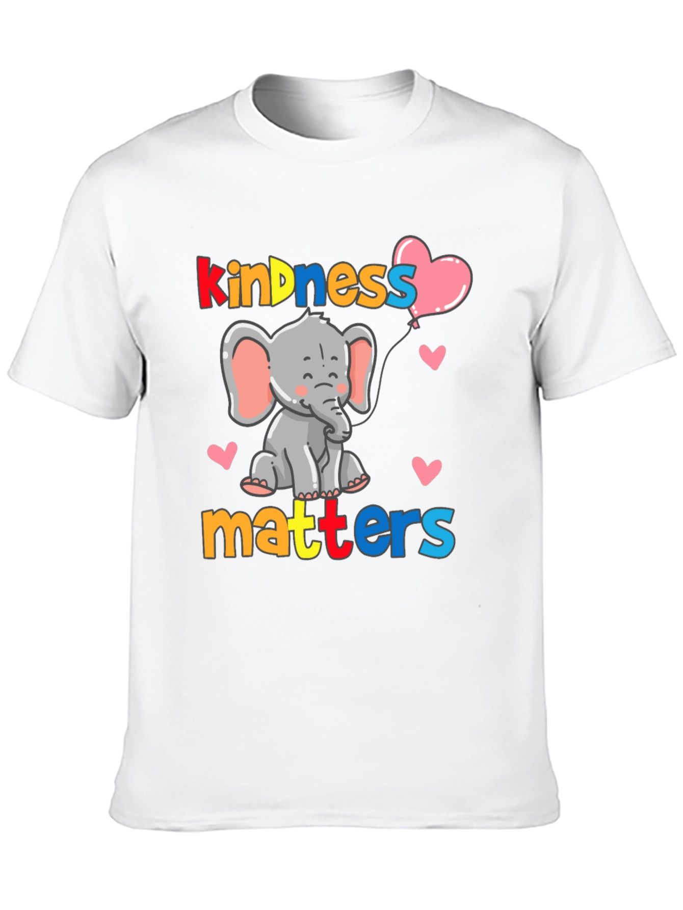 Kindness Matters Elephant Graphic Tee - Soft Cotton Blend