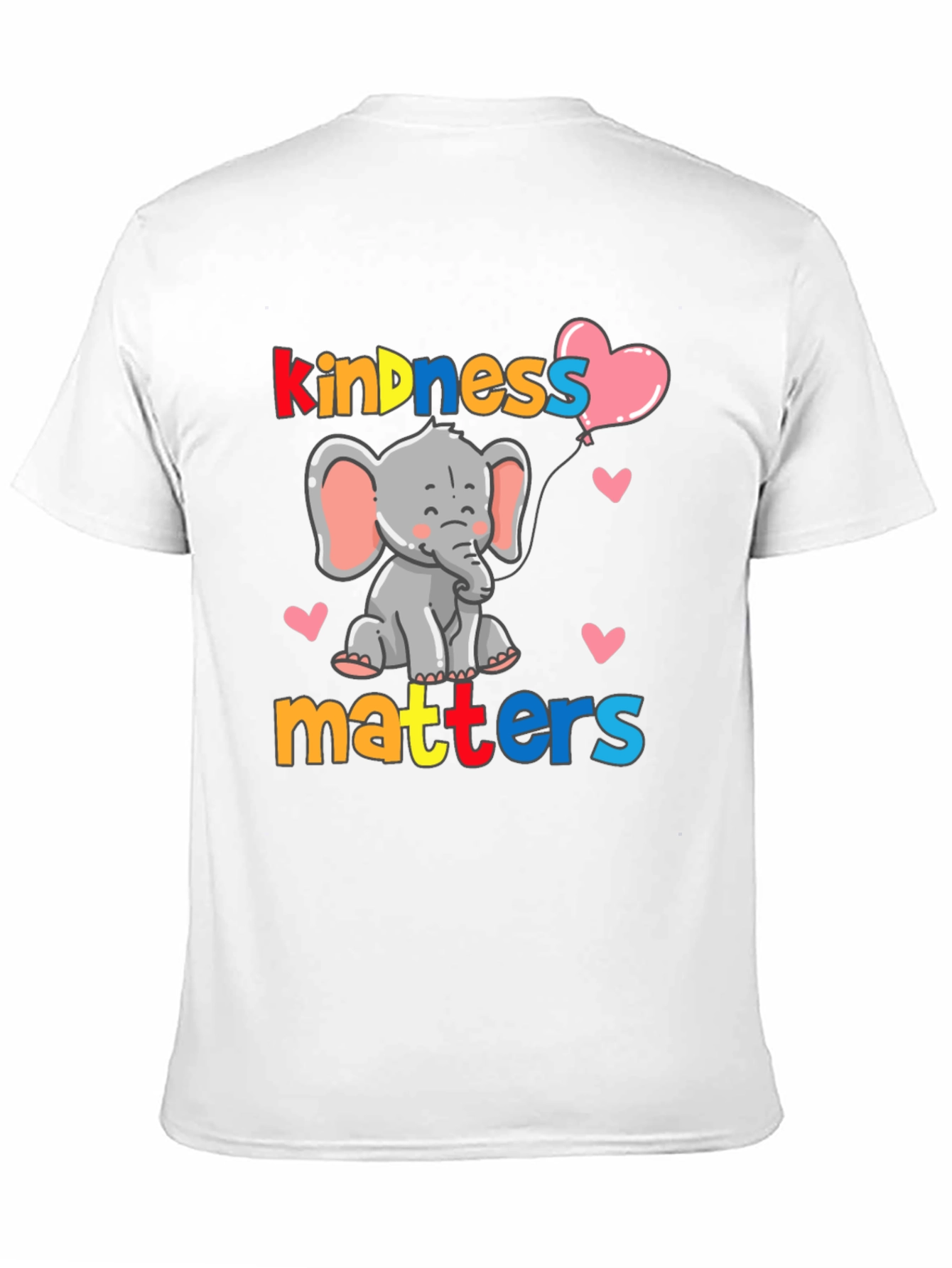 Kindness Matters Elephant Graphic Tee - Soft Cotton Blend