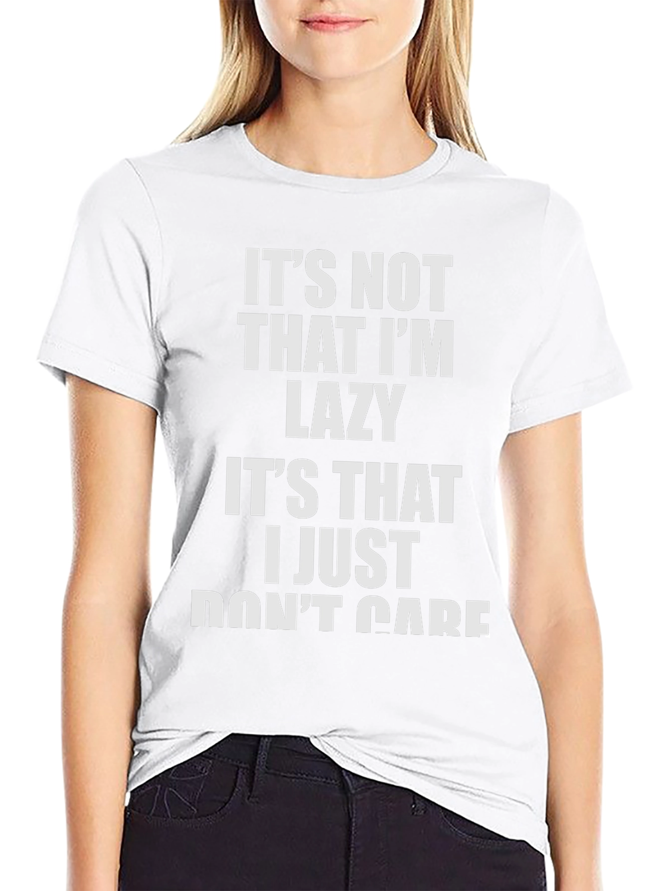 Funny Mens T-Shirt - I Dont Care Slogan Tee