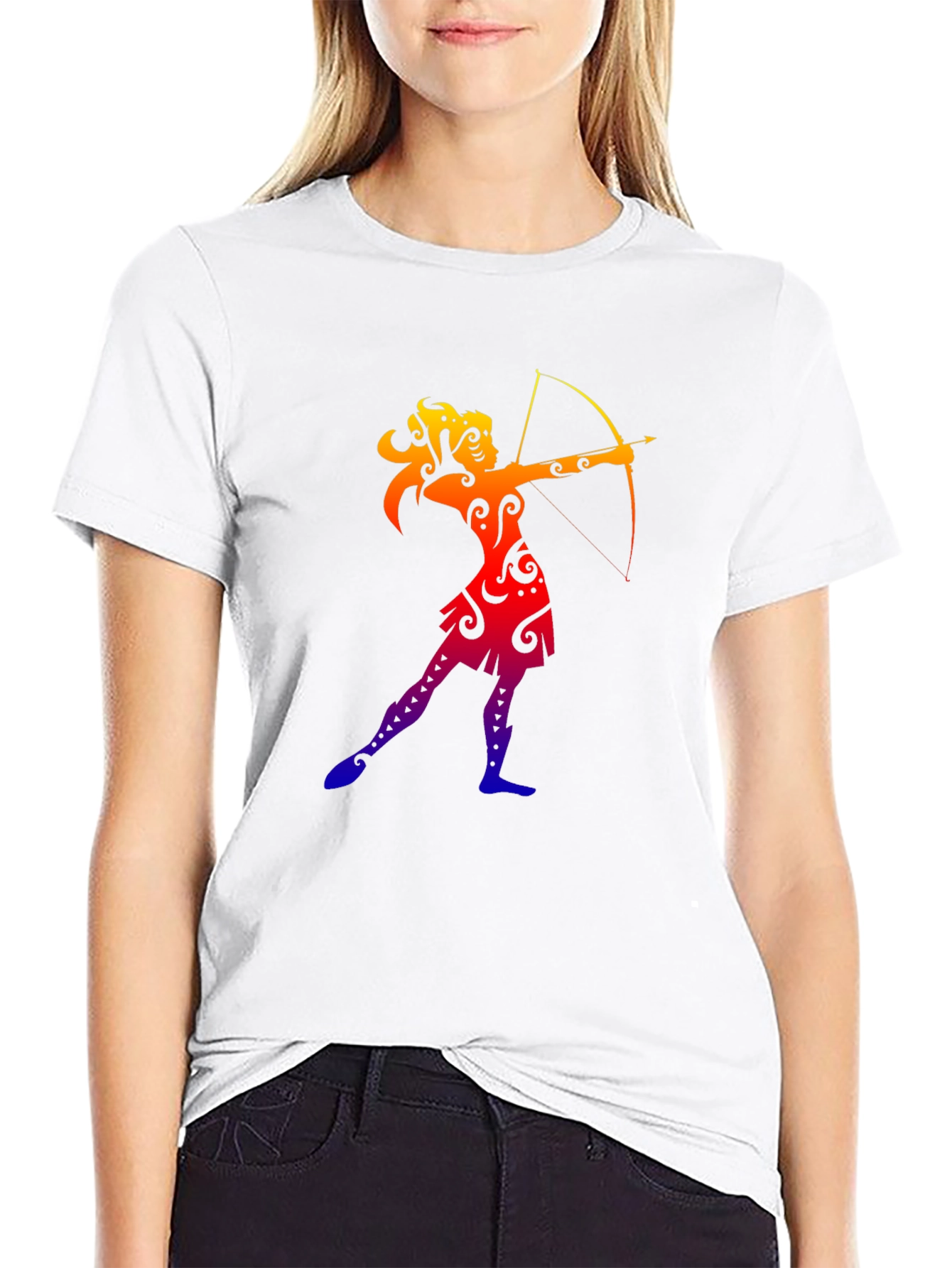 Archer Graphic Tee - Black Casual T-Shirt