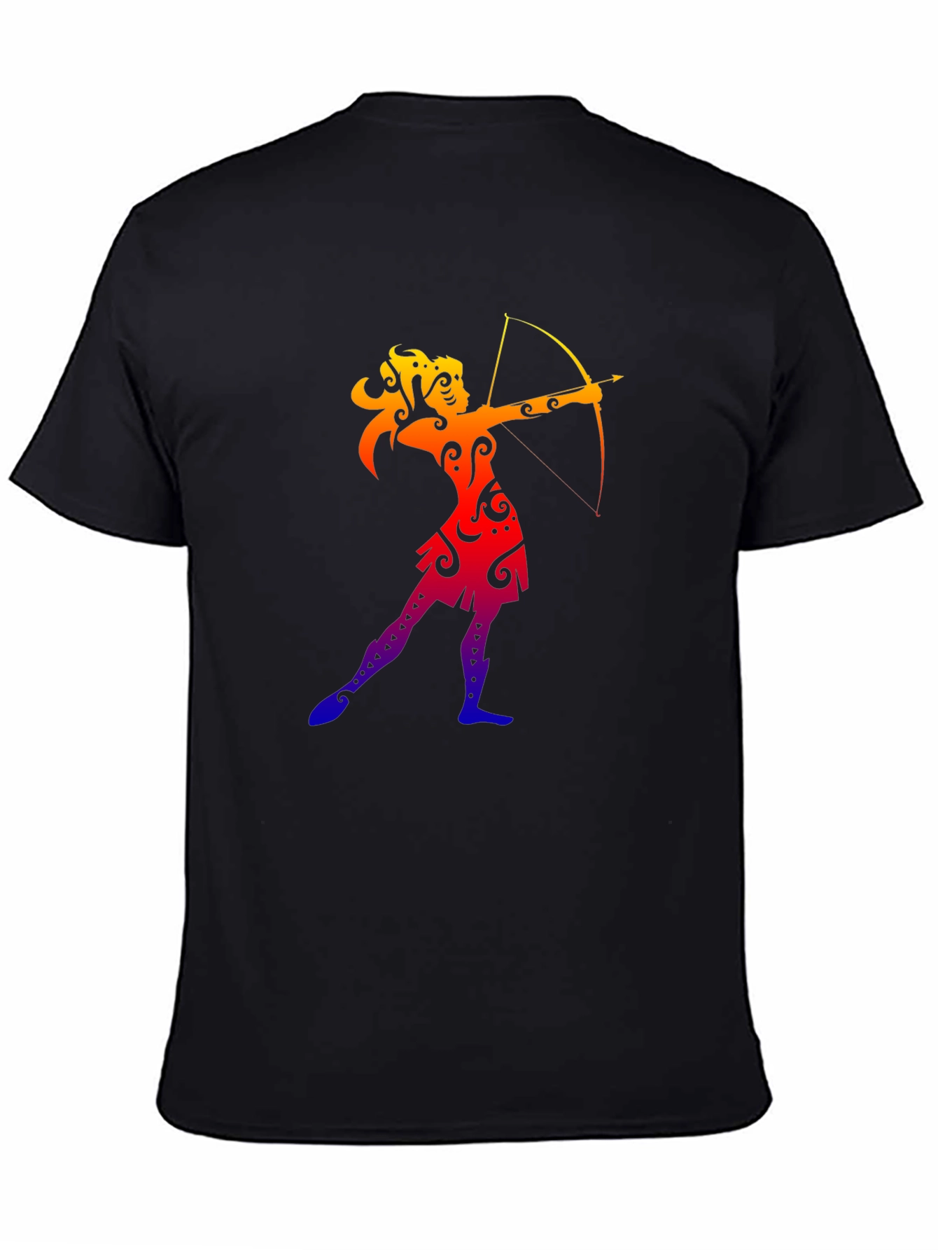 Archer Graphic Tee - Black Casual T-Shirt