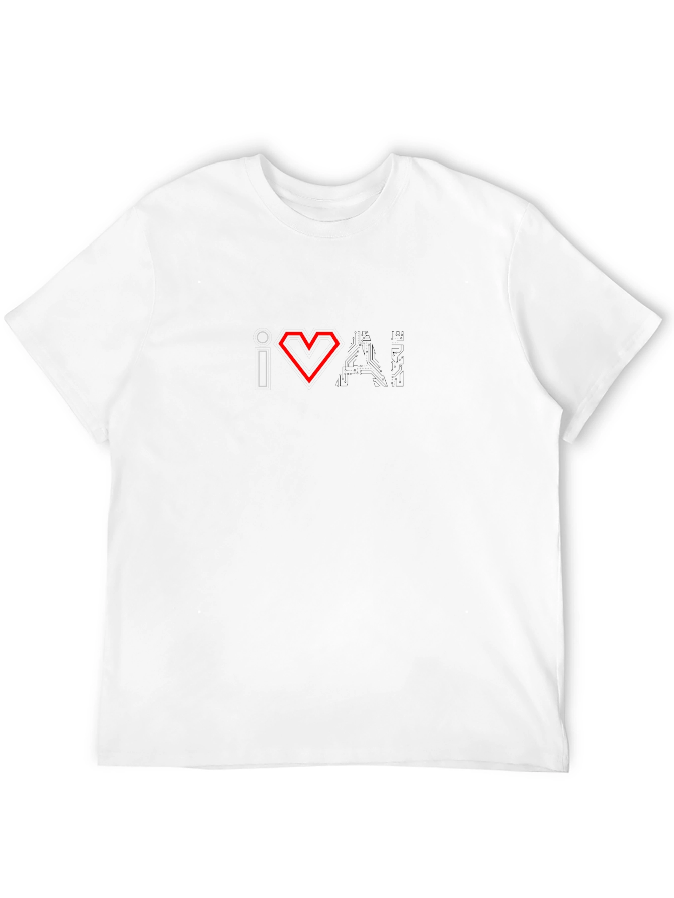 I Love AI T-Shirt - Tech Enthusiast Tee