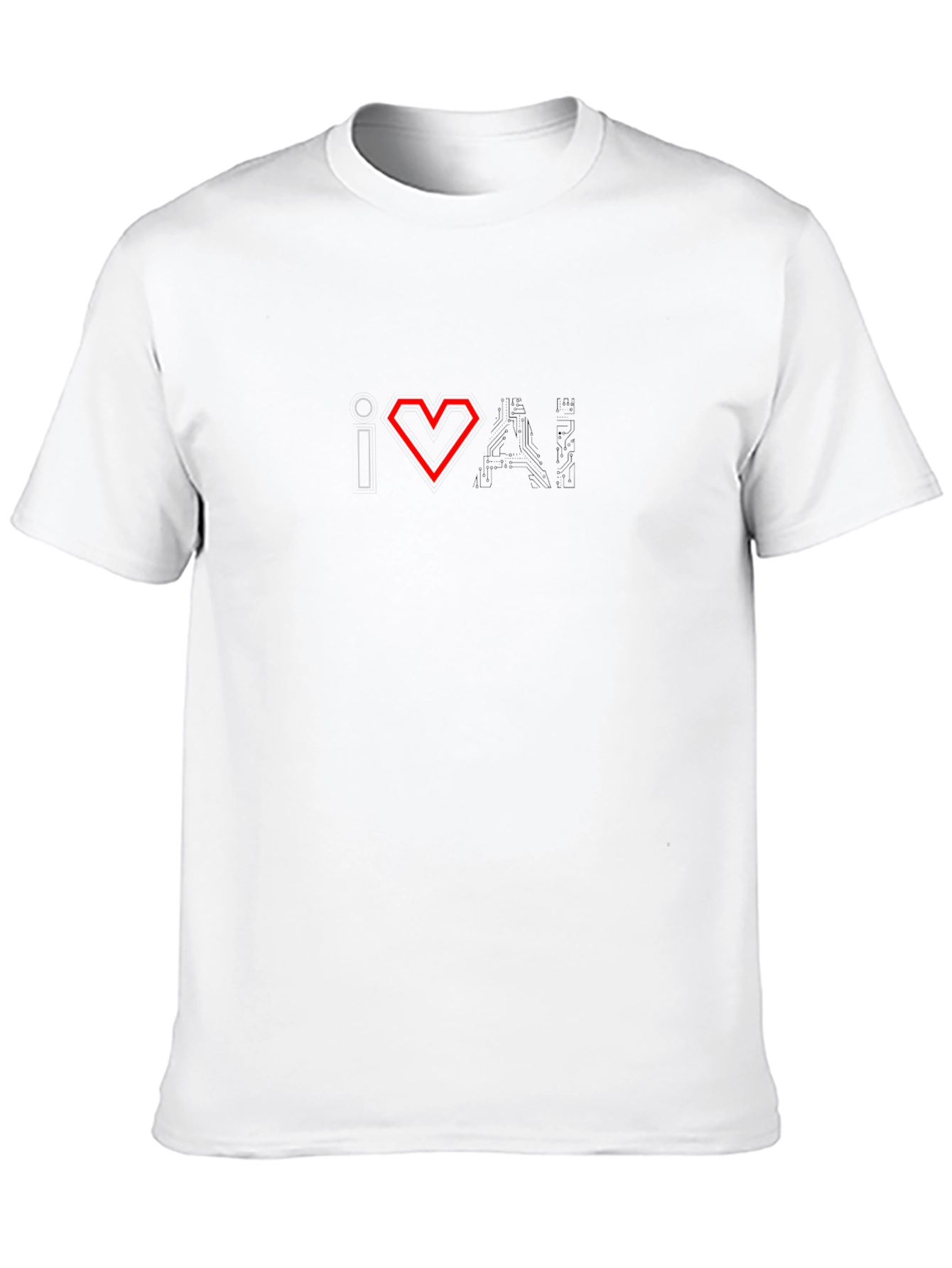 I Love AI T-Shirt - Tech Enthusiast Tee