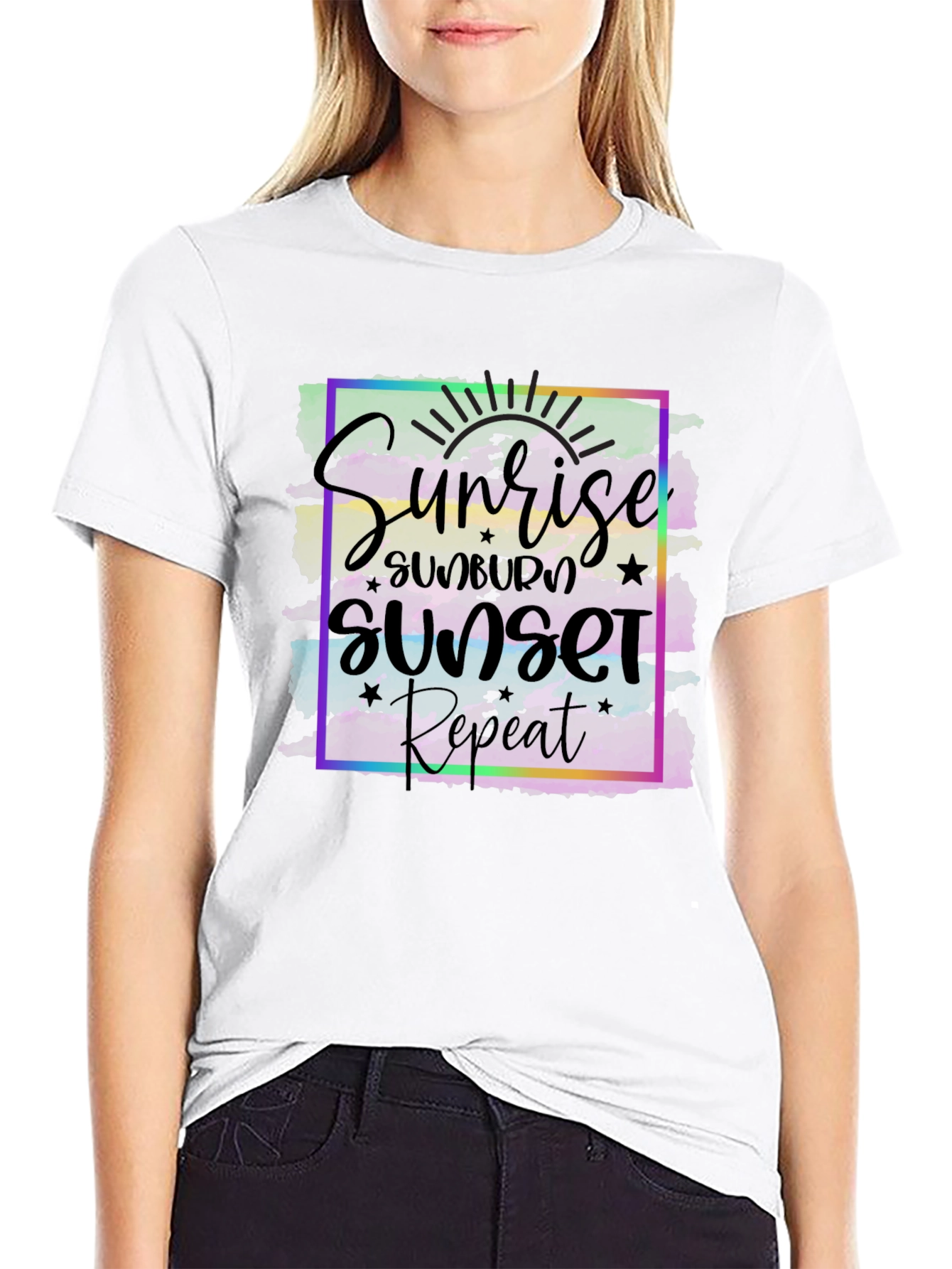 Sunrise Sunset Repeat Graphic T-Shirt