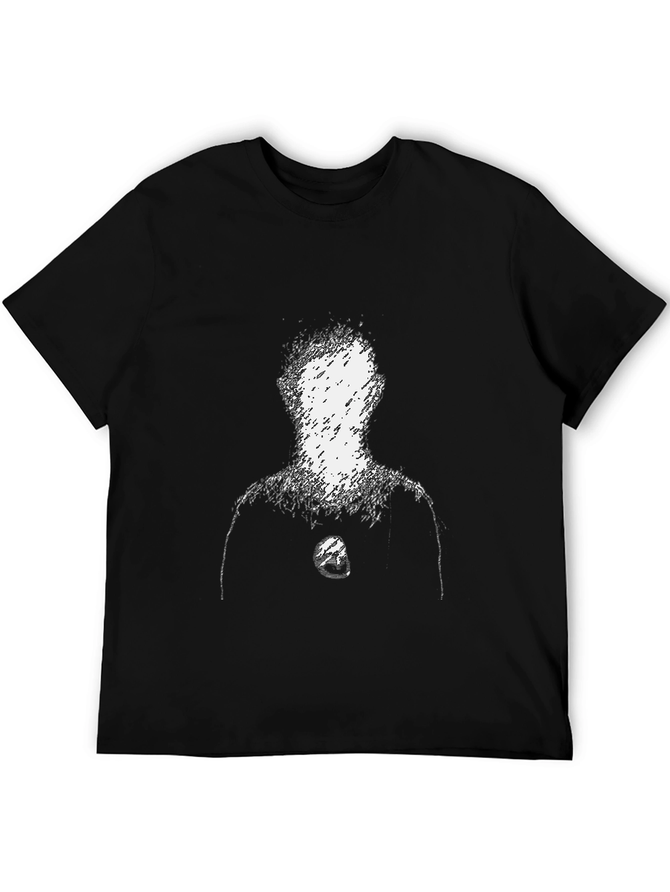 Abstract Figure Graphic Tee - Black