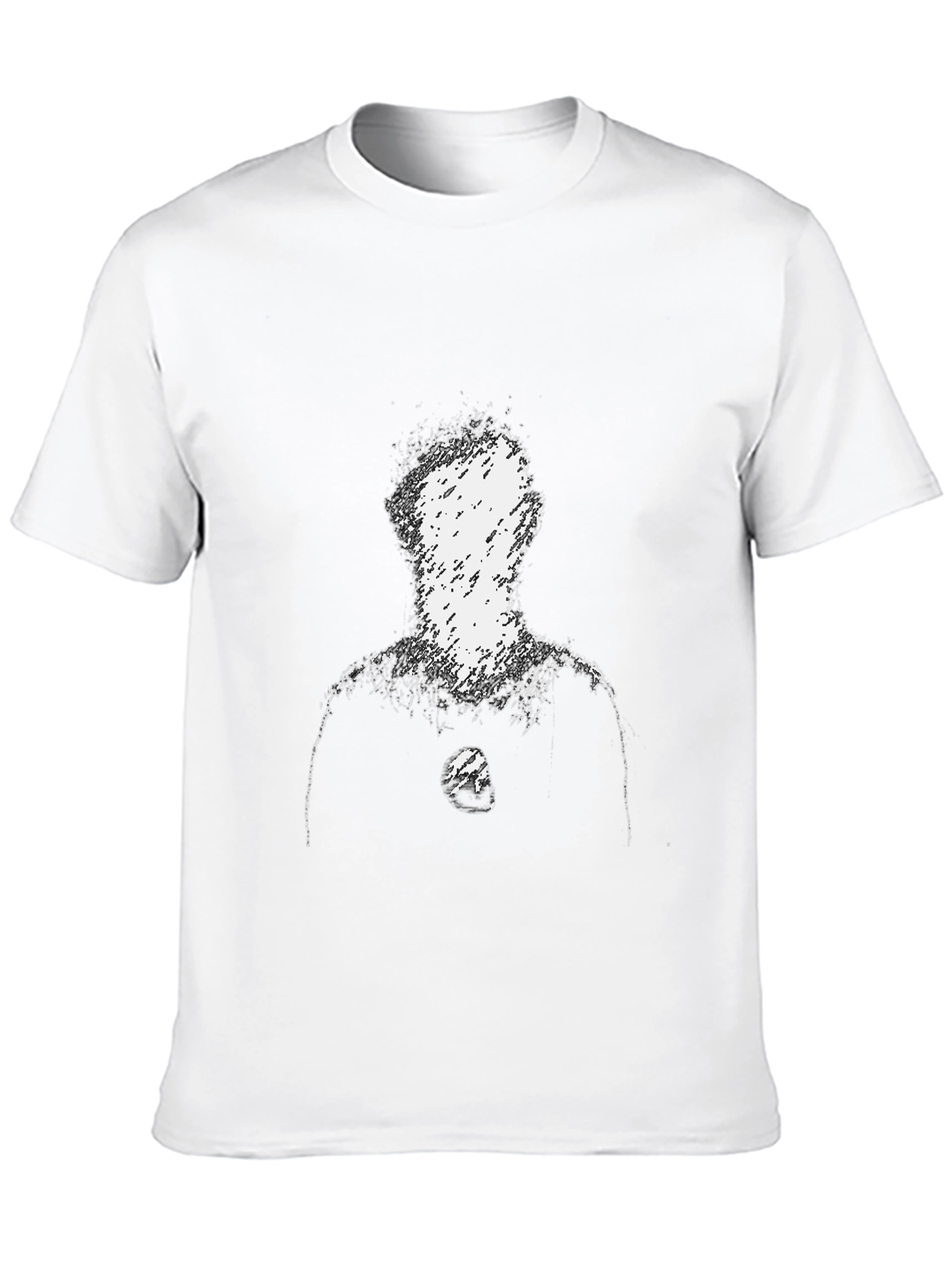 Abstract Figure Graphic Tee - Black