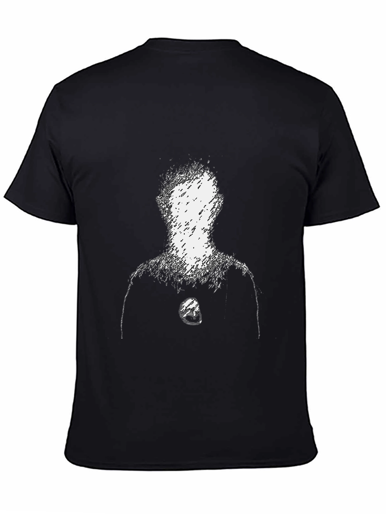 Abstract Figure Graphic Tee - Black