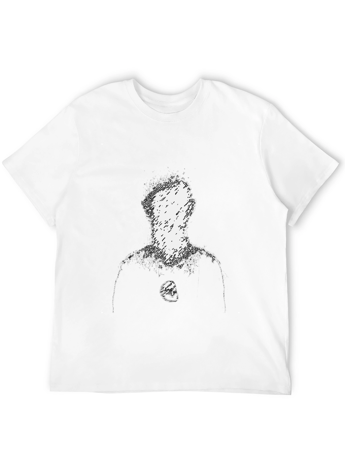 Abstract Figure Graphic Tee - Black
