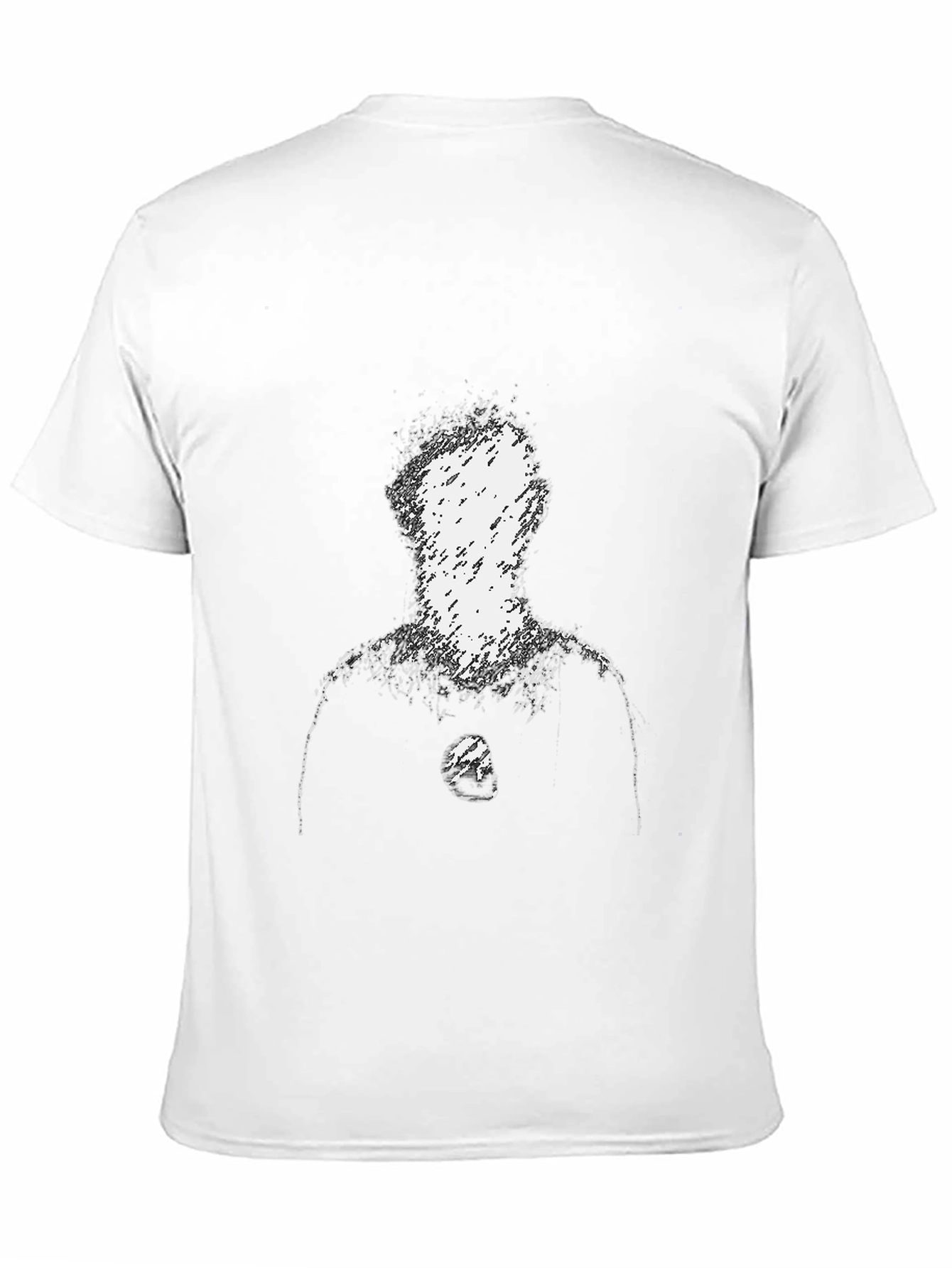 Abstract Figure Graphic Tee - Black