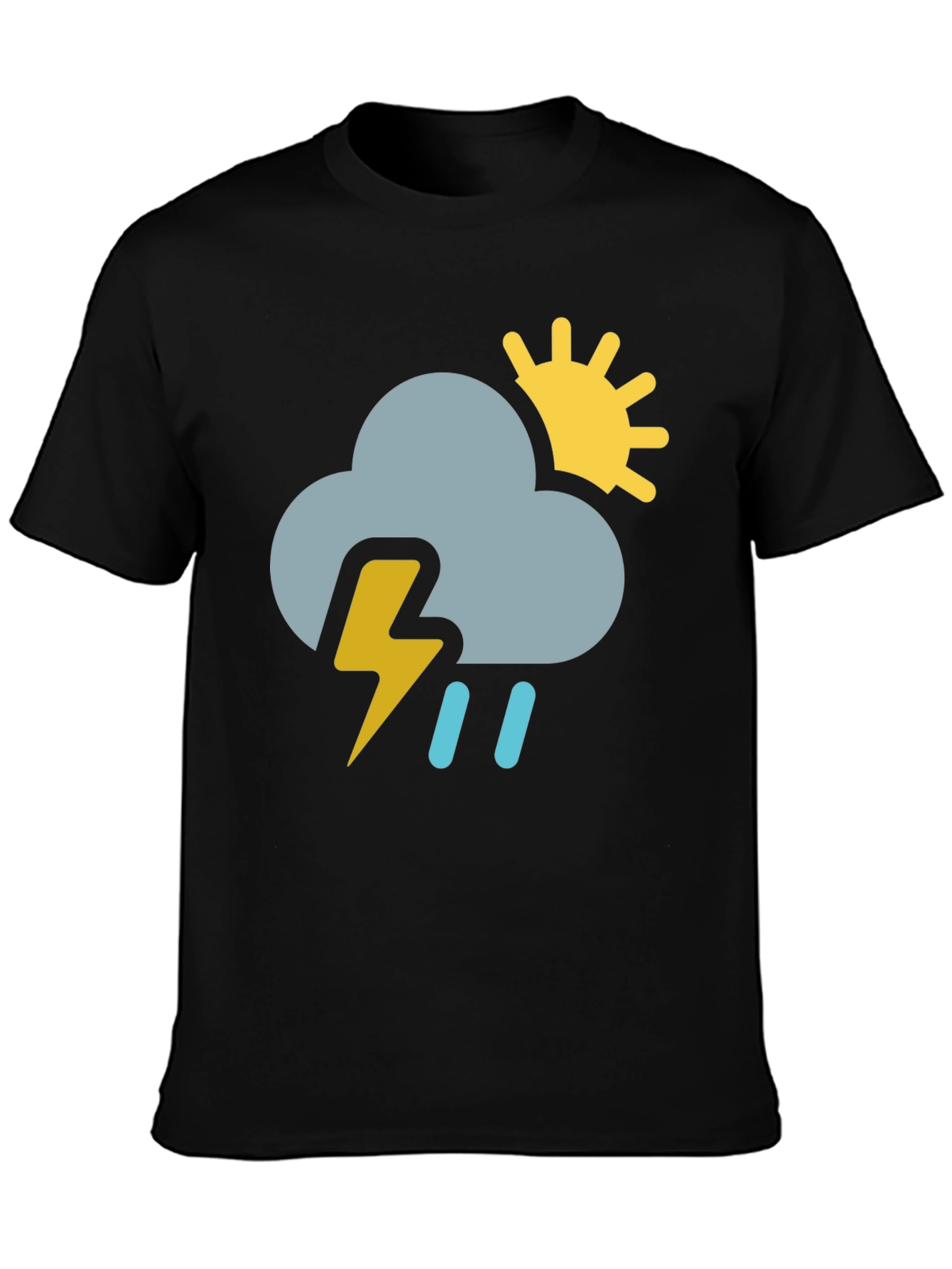 Rain or Shine Black Graphic T-Shirt