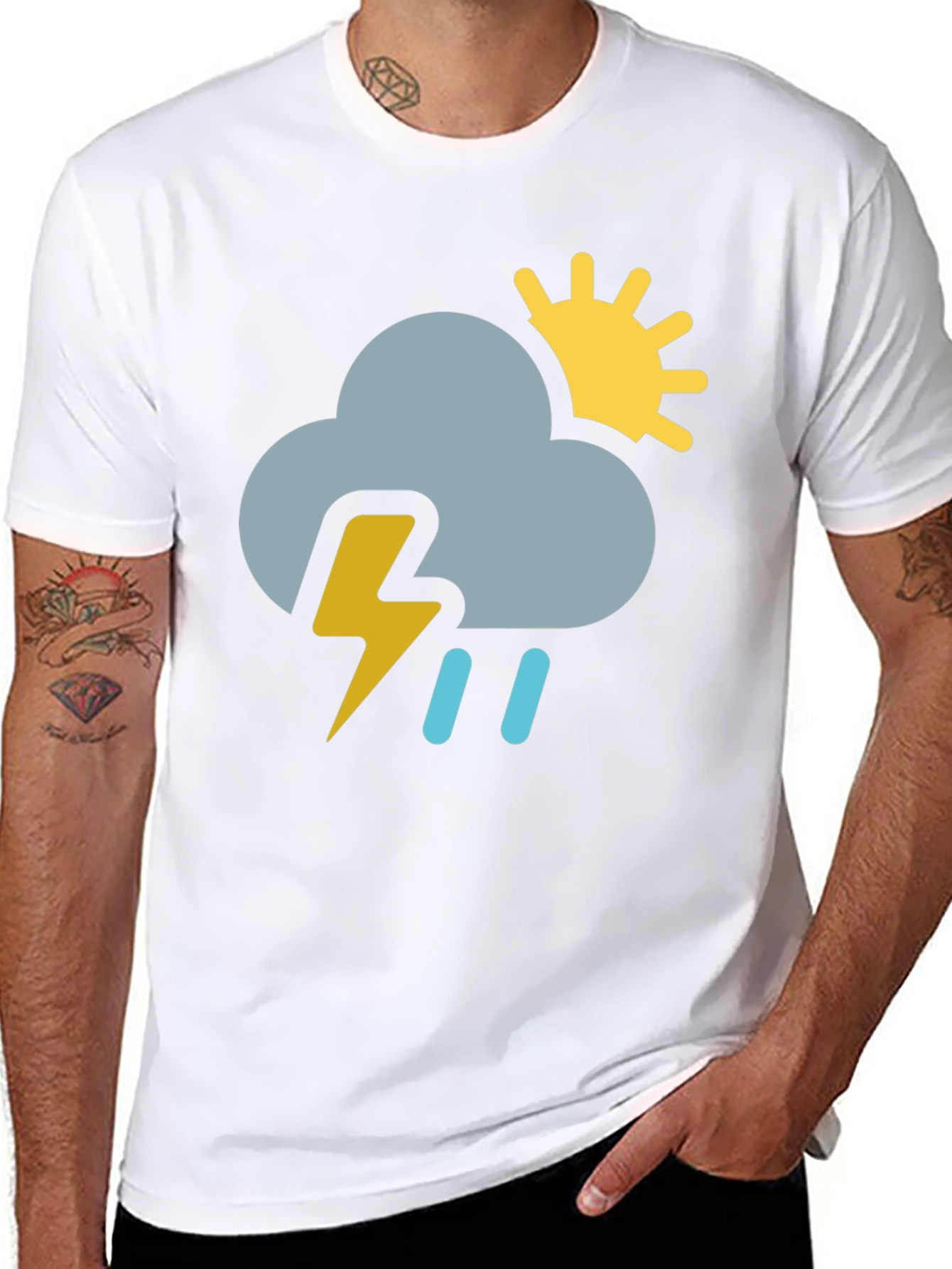 Rain or Shine Black Graphic T-Shirt