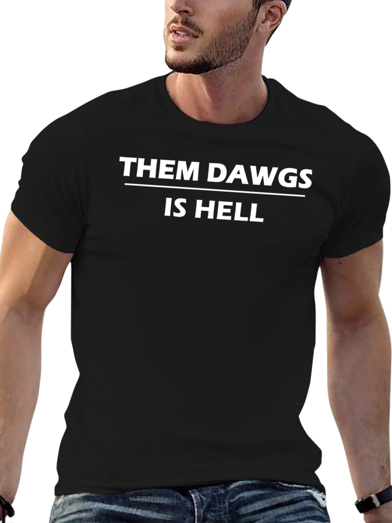 Them Dawgs Is Hell T-Shirt - Black Cotton Tee
