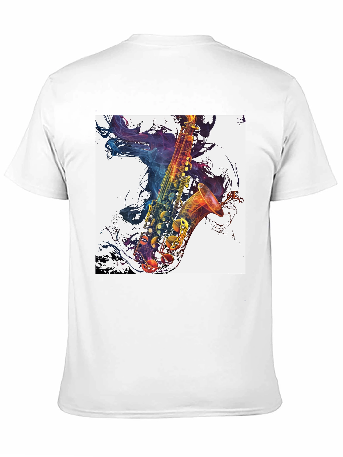 Saxophone Graphic Black T-Shirt