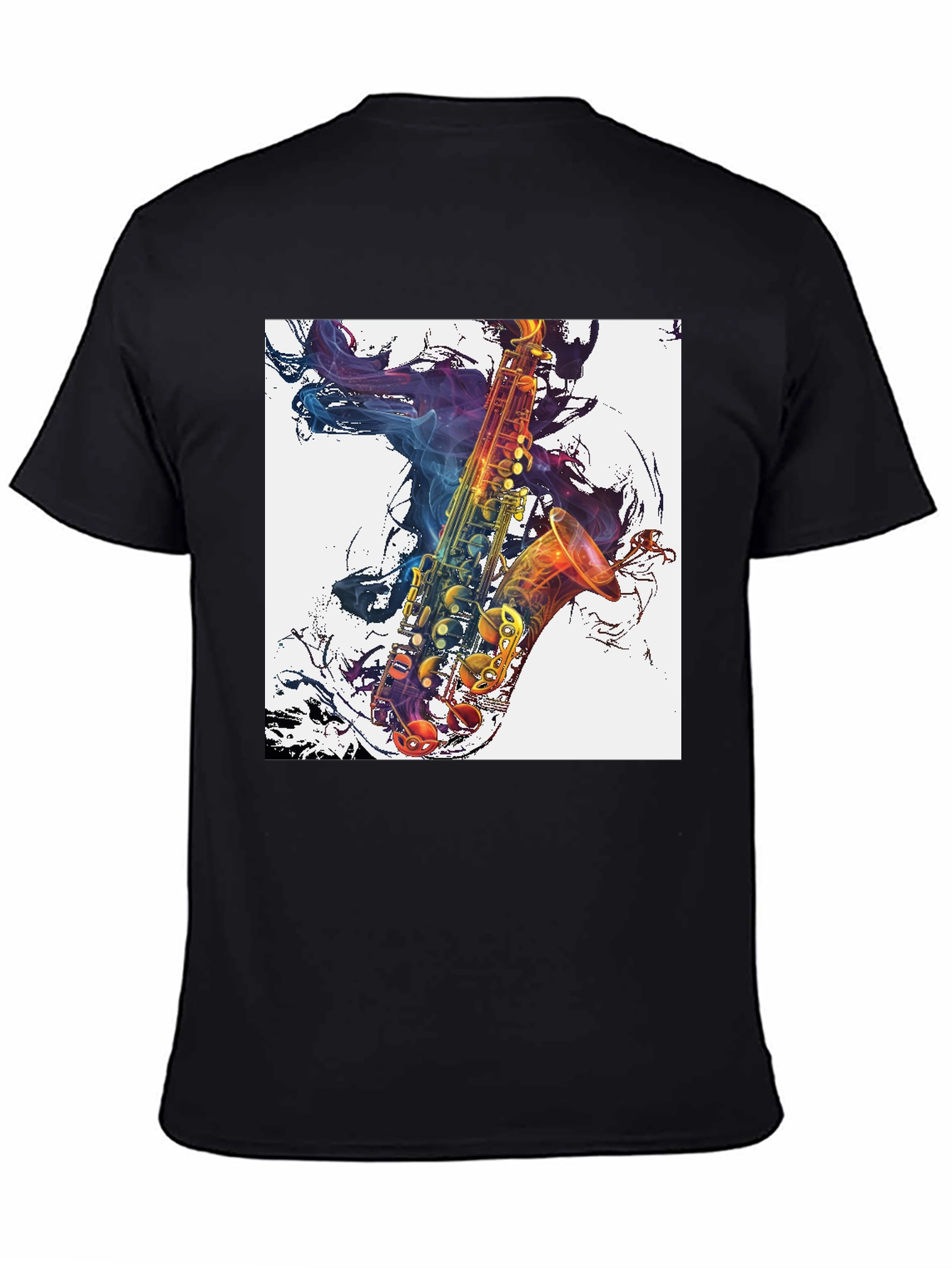 Saxophone Graphic Black T-Shirt