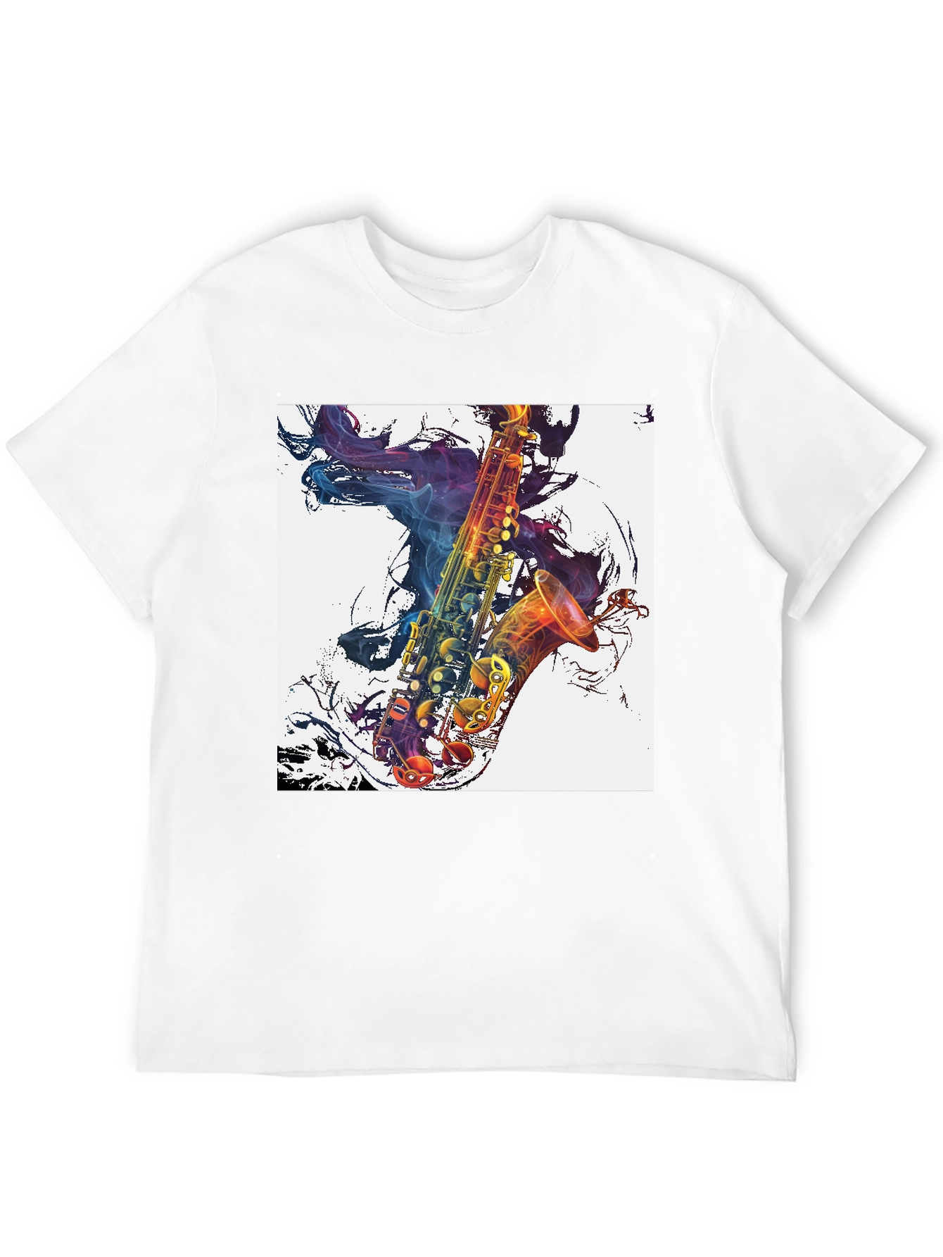 Saxophone Graphic Black T-Shirt