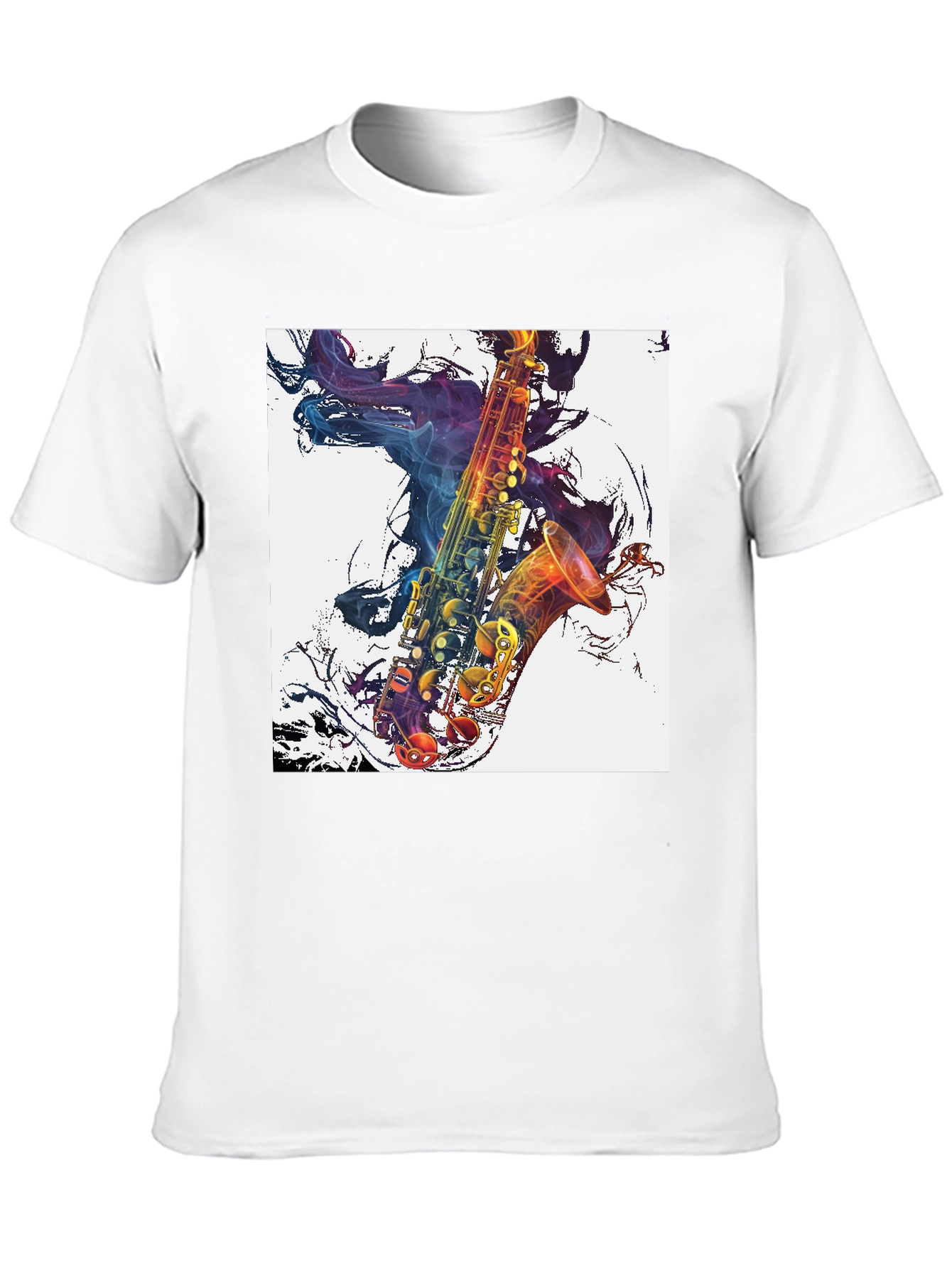 Saxophone Graphic Black T-Shirt