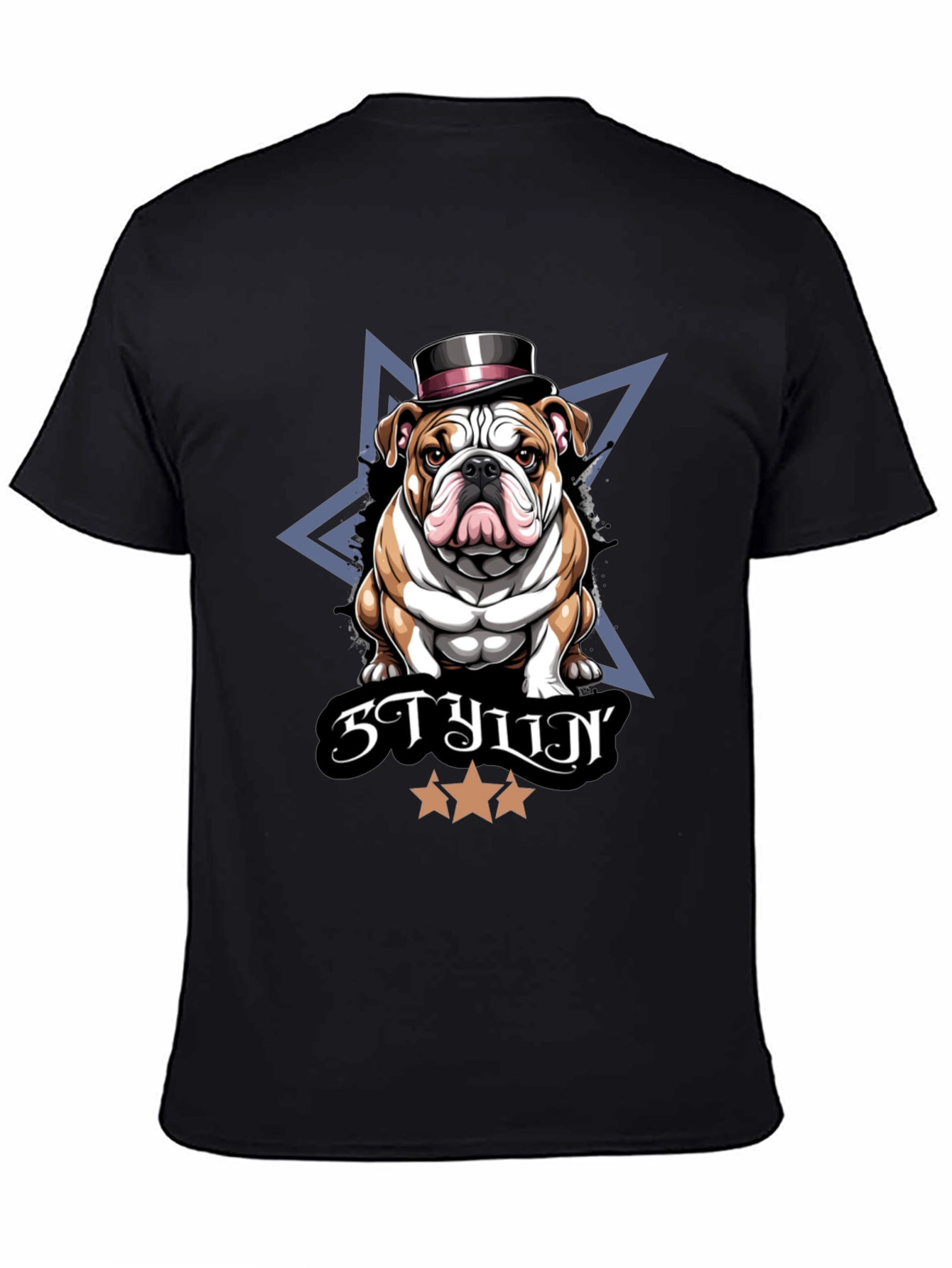 Stylish Bulldog Graphic T-Shirt