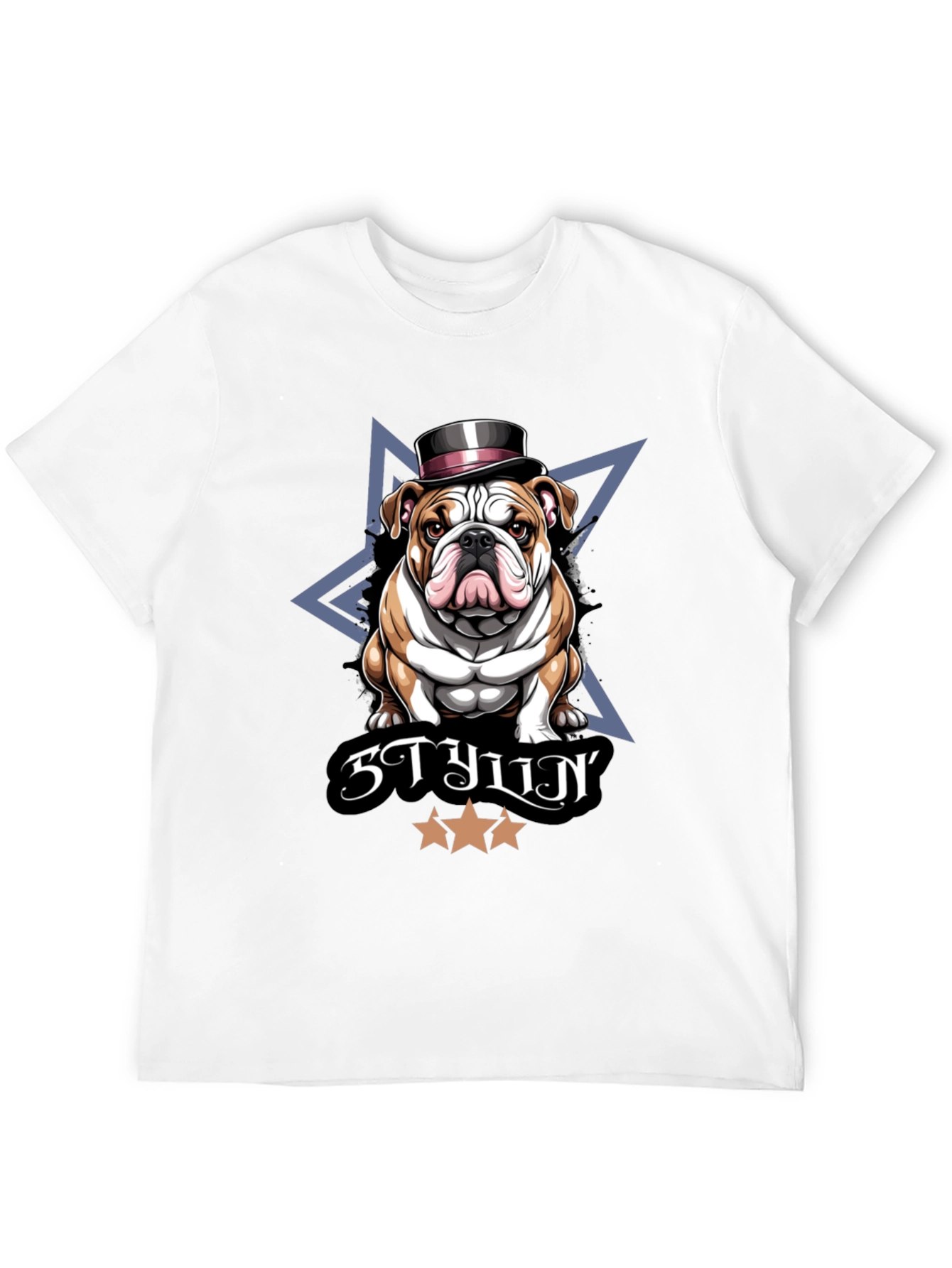 Stylish Bulldog Graphic T-Shirt