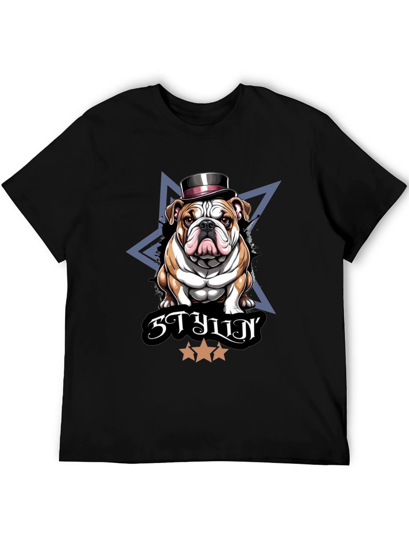Stylish Bulldog Graphic T-Shirt