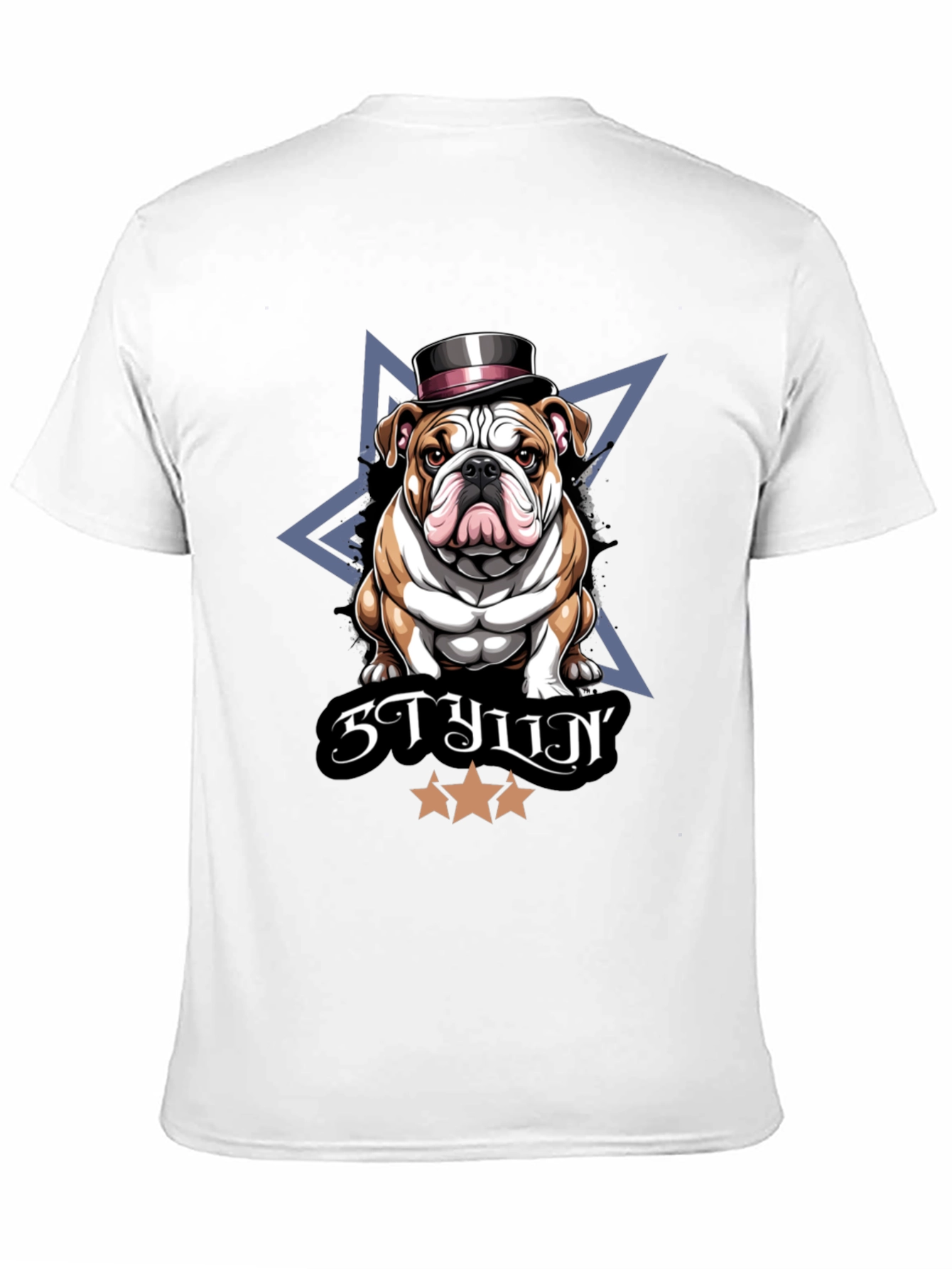 Stylish Bulldog Graphic T-Shirt