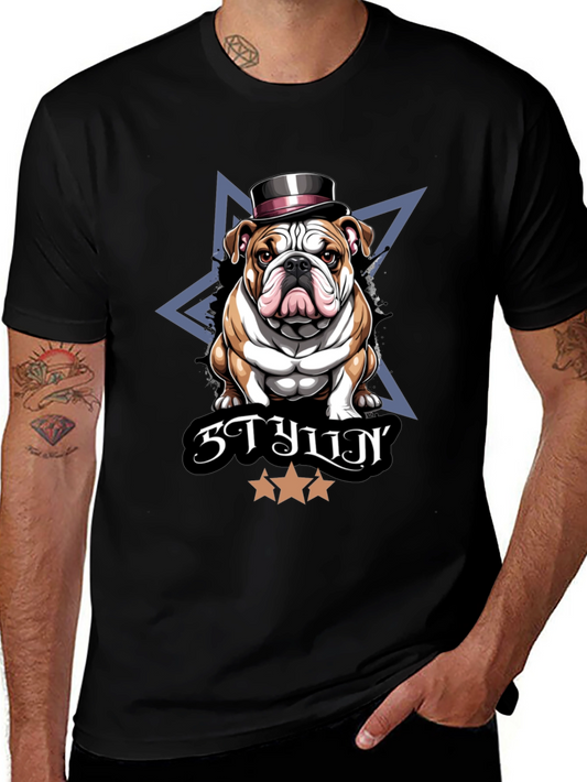 Stylish Bulldog Graphic T-Shirt
