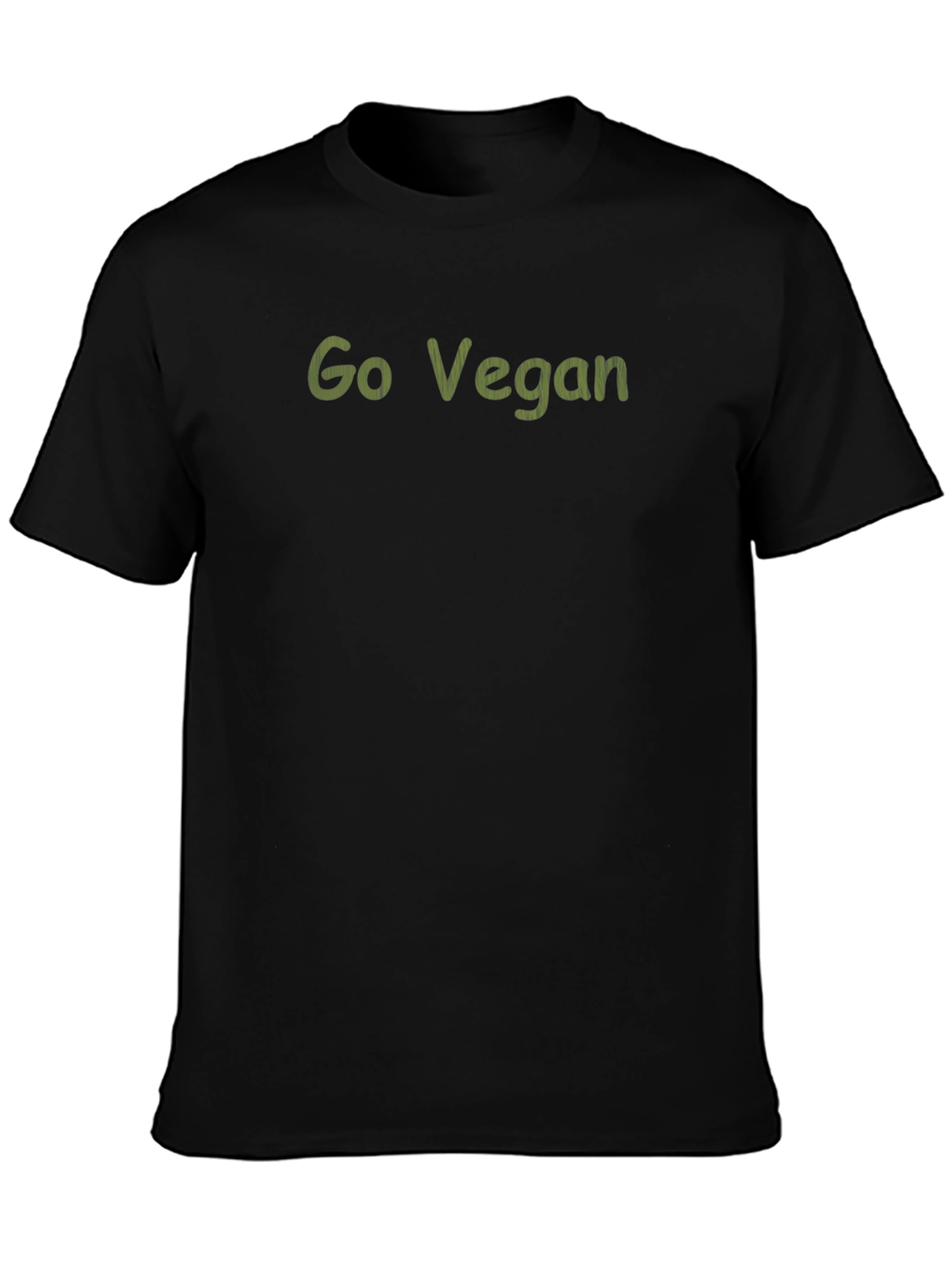 Go Vegan Black Graphic T-Shirt