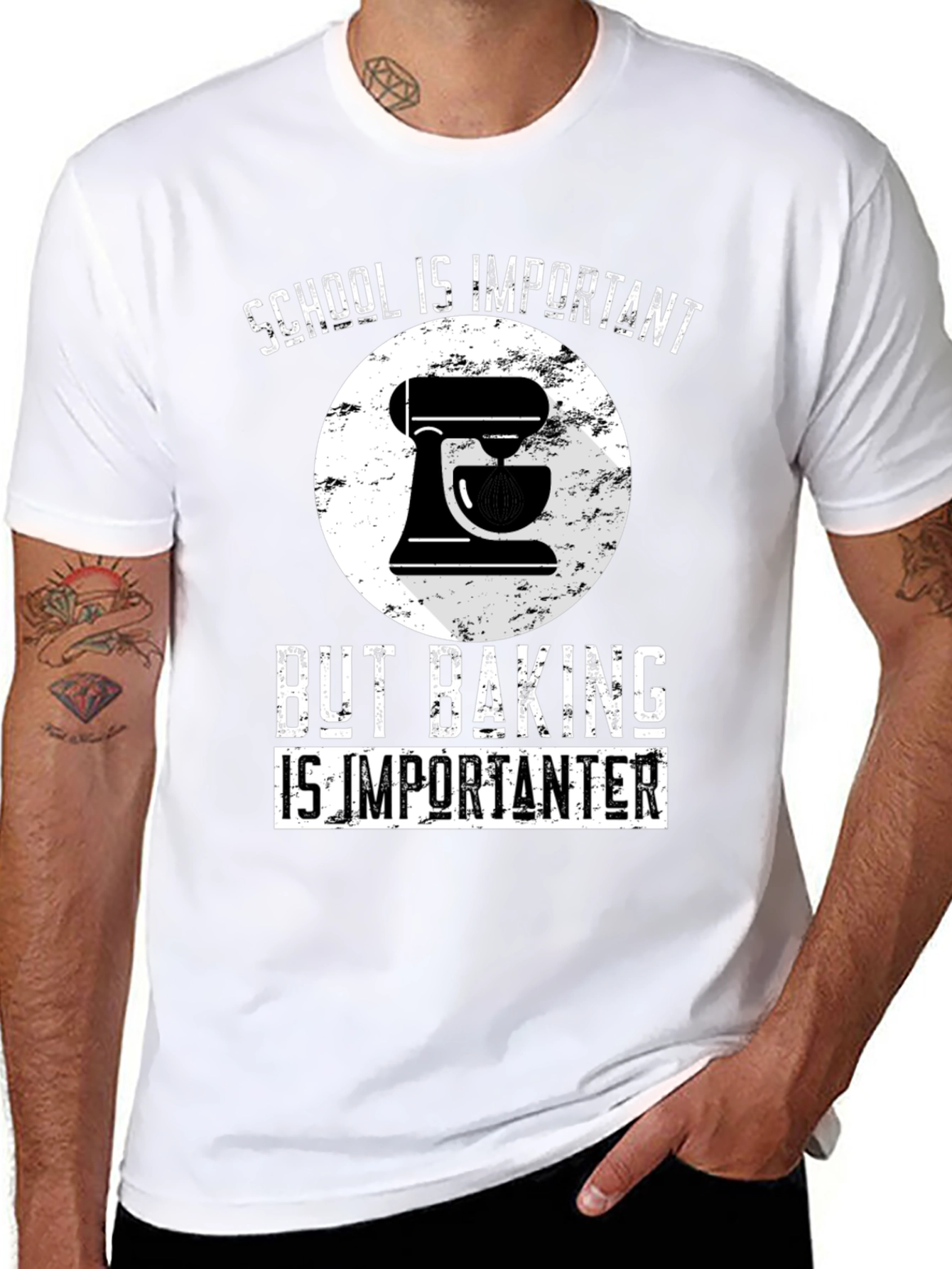 Baking Lover T-Shirt: School vs Baking Funny Tee