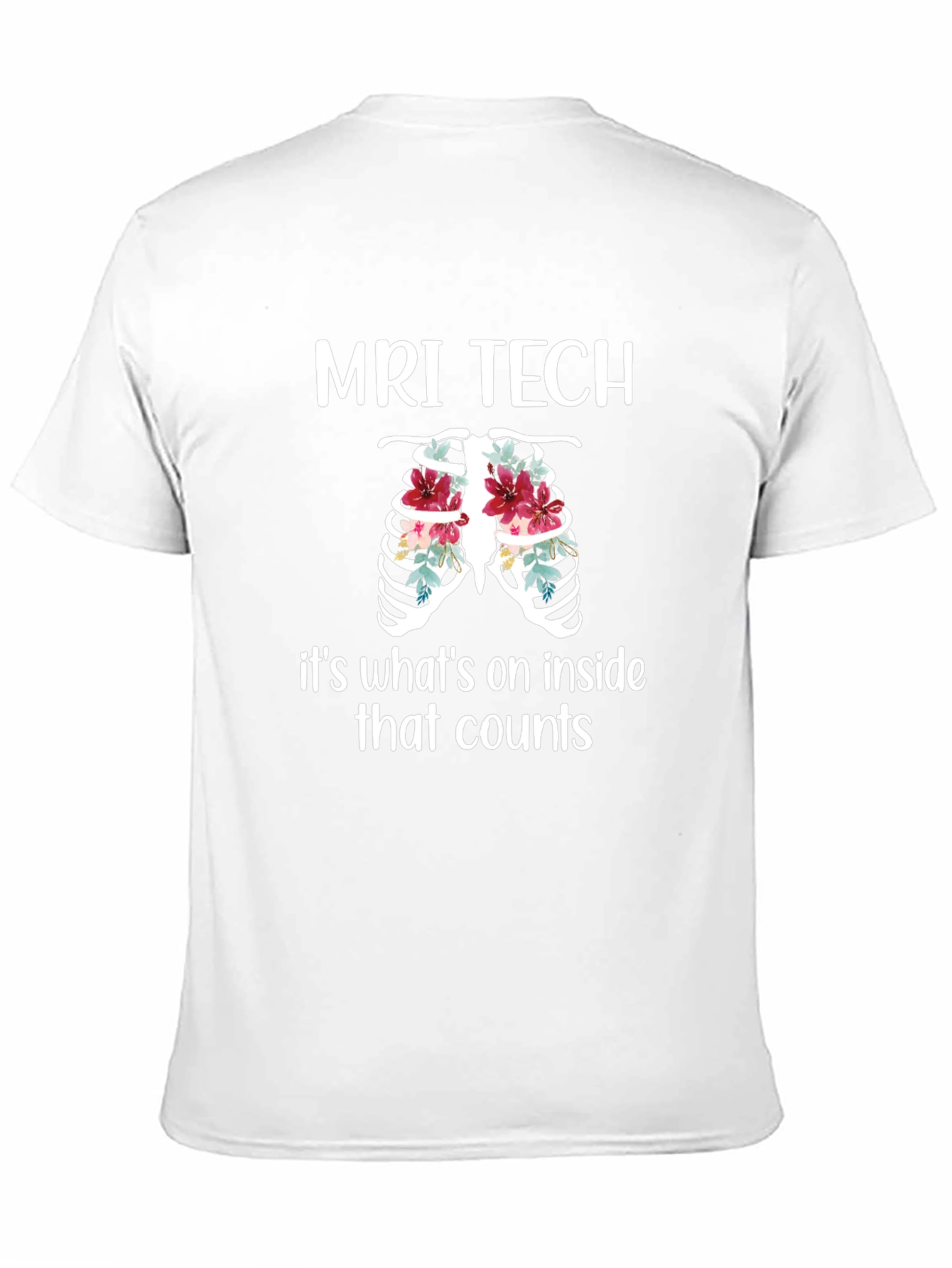 MRI Tech Ribcage Floral Graphic Tee