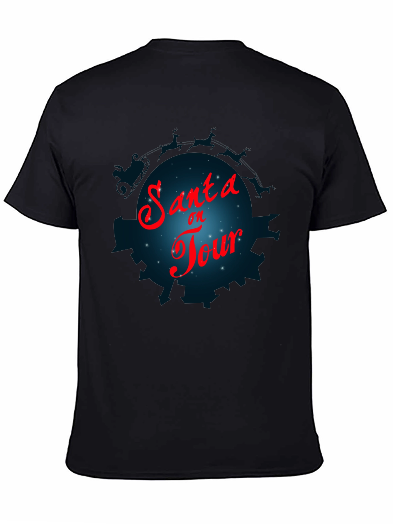 Santa On Tour T-Shirt - Holiday Festive Graphic Tee