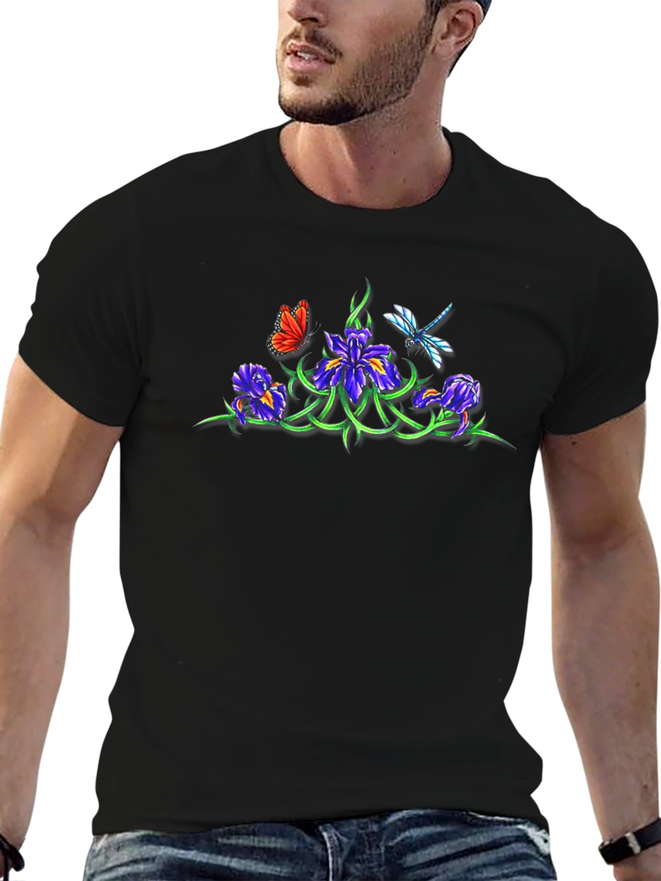 Floral Butterfly Dragonfly T-Shirt