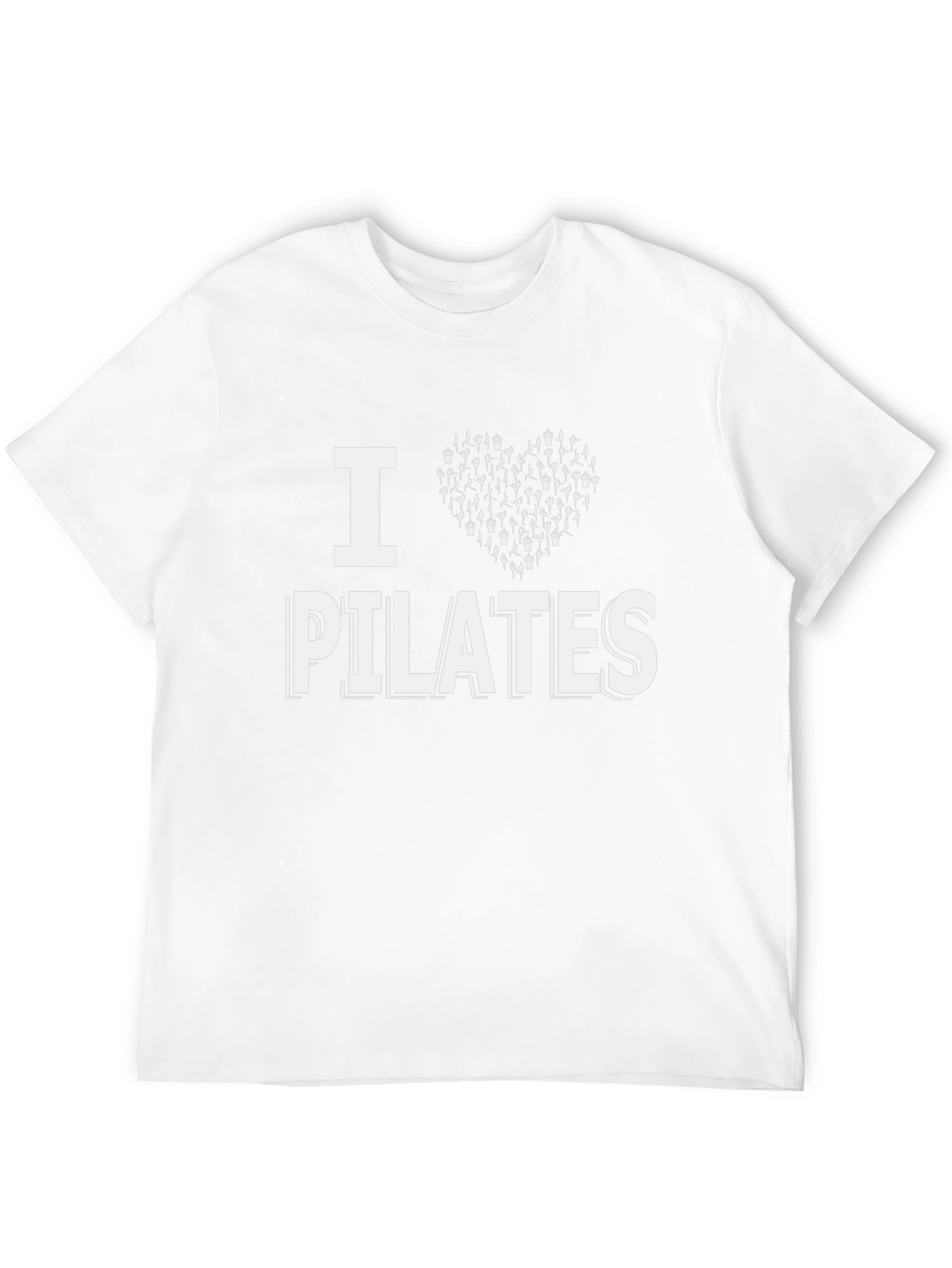 I Love Pilates T-Shirt - Yoga Heart Design