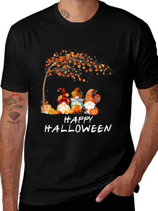 Halloween Gnomes Graphic Tee - Spooky Season Shirt