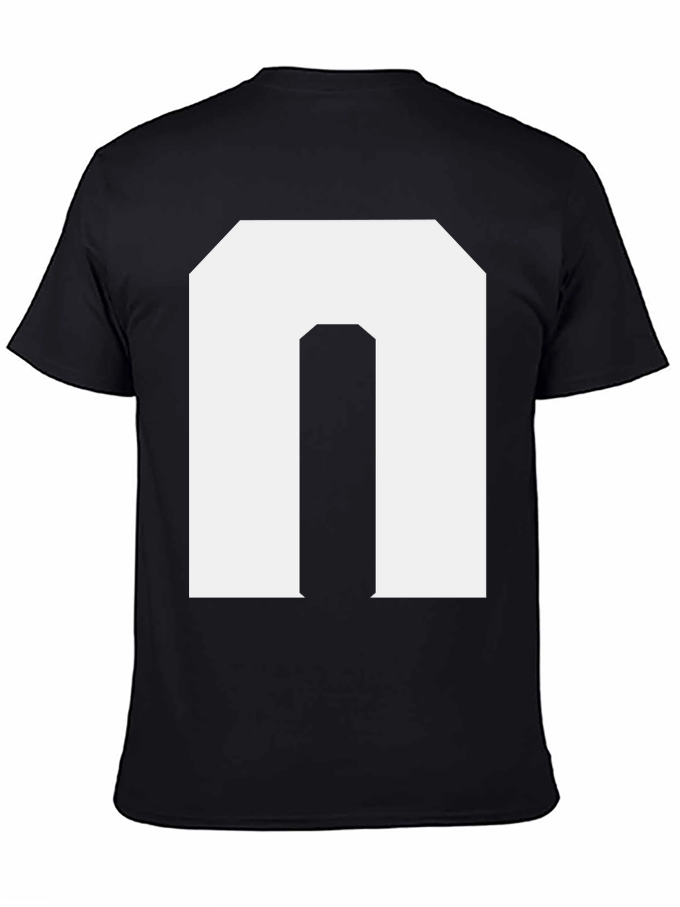 Bold Initial N Graphic Tee - Black