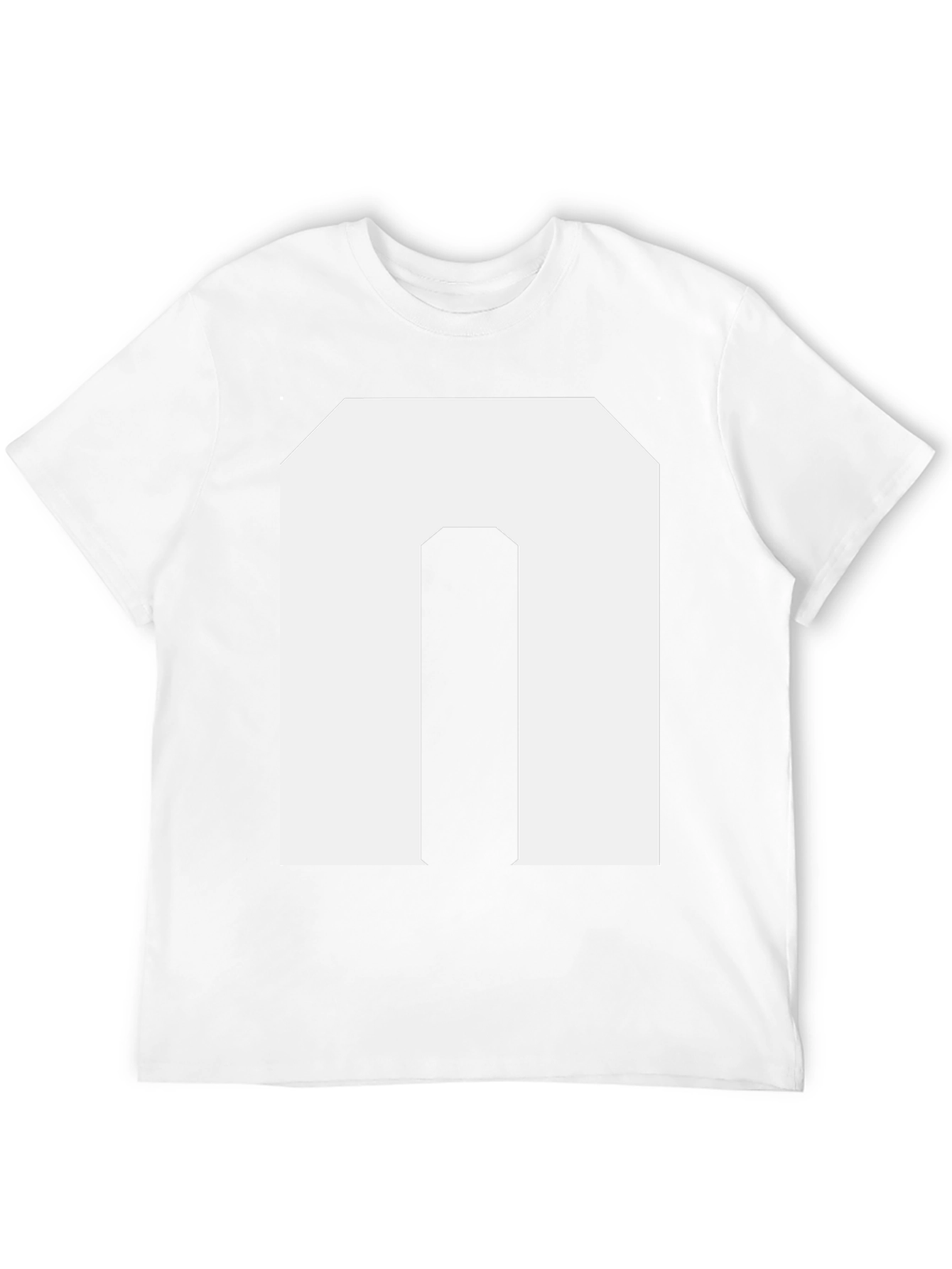 Bold Initial N Graphic Tee - Black