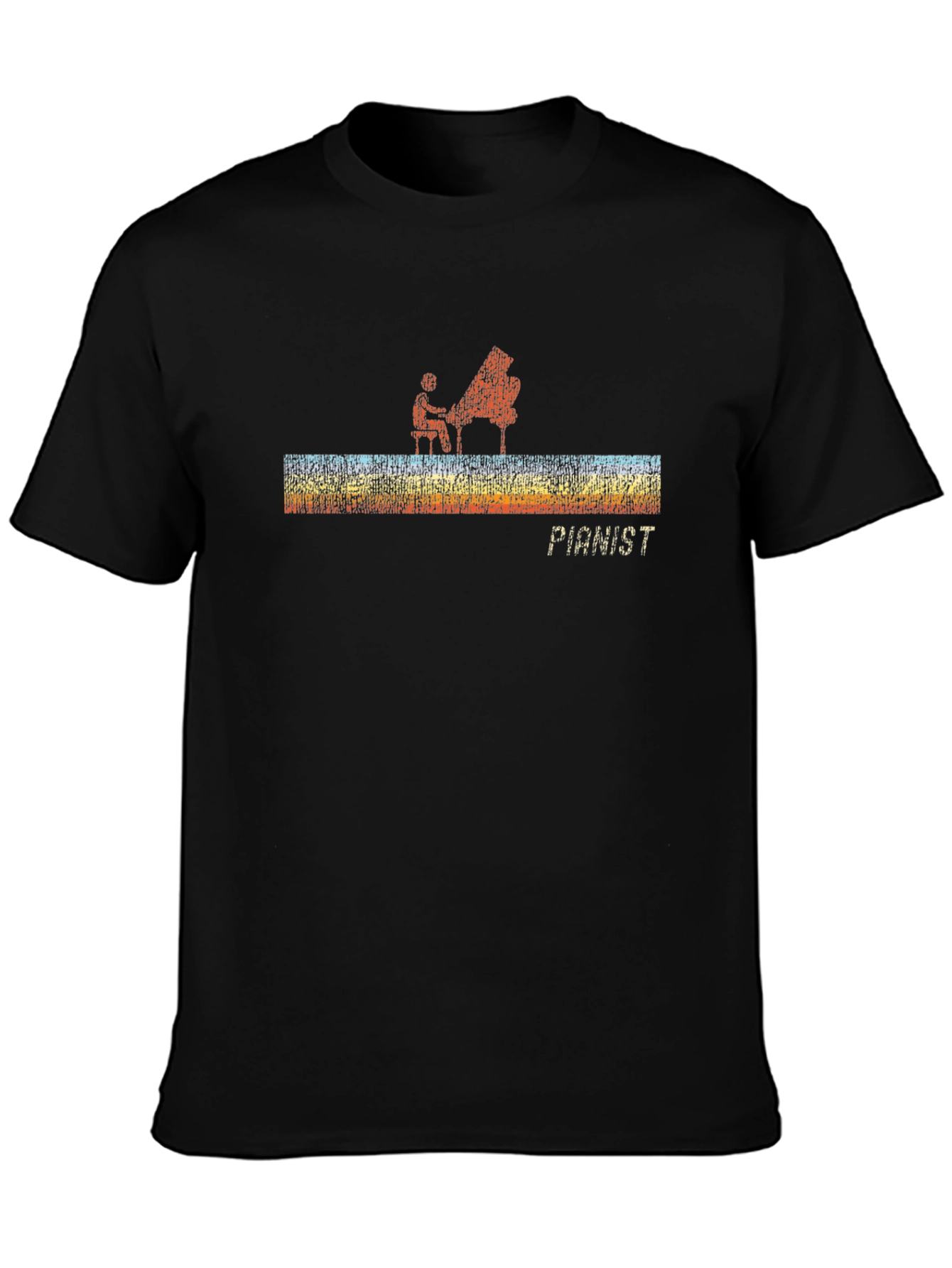 Pianist Graphic Black T-Shirt