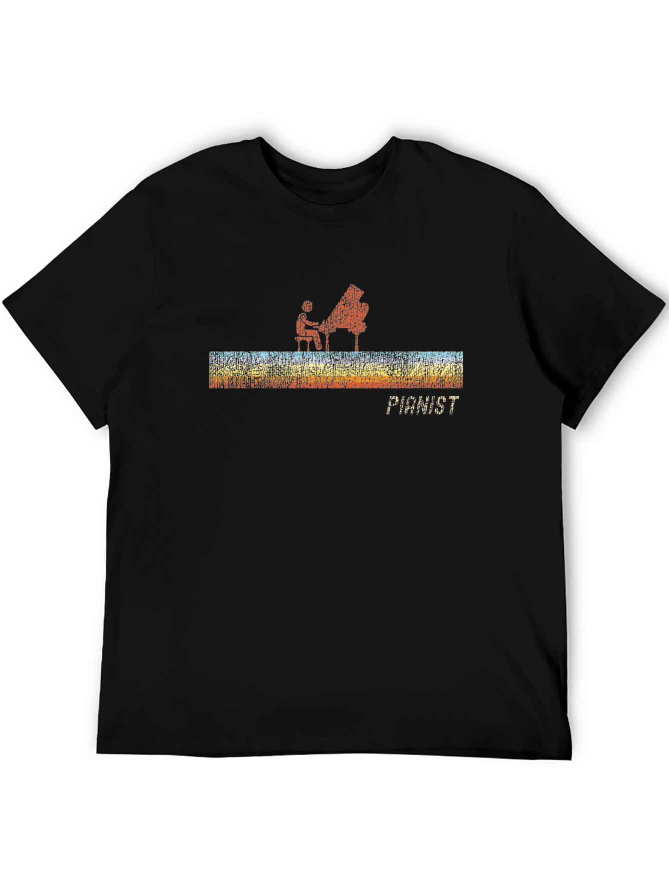 Pianist Graphic Black T-Shirt