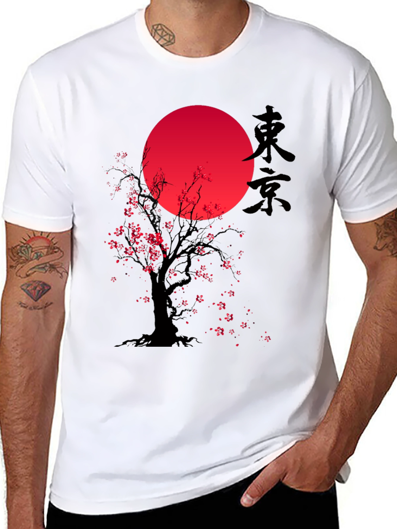 Tokyo Sunset T-Shirt - Cherry Blossom Tree Tee