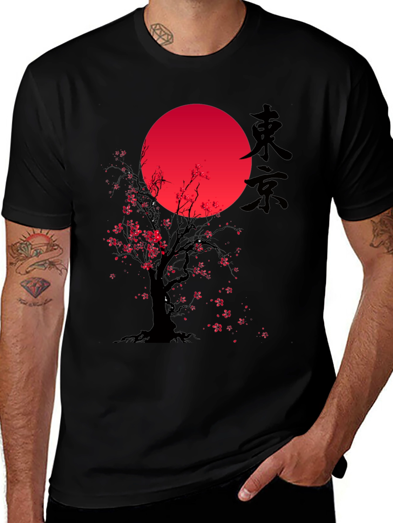 Tokyo Sunset T-Shirt - Cherry Blossom Tree Tee