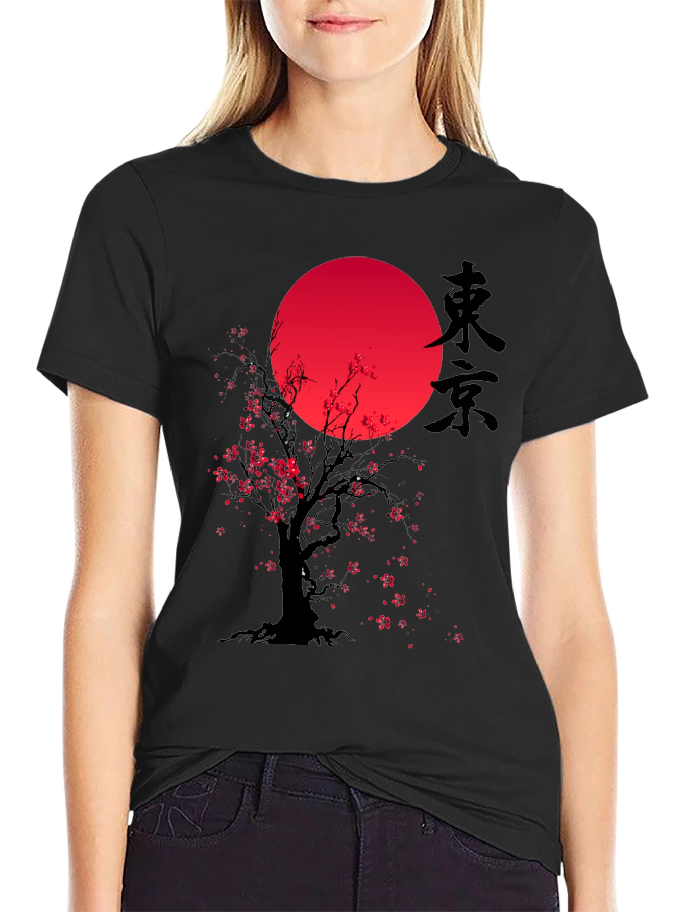 Tokyo Sunset T-Shirt - Cherry Blossom Tree Tee