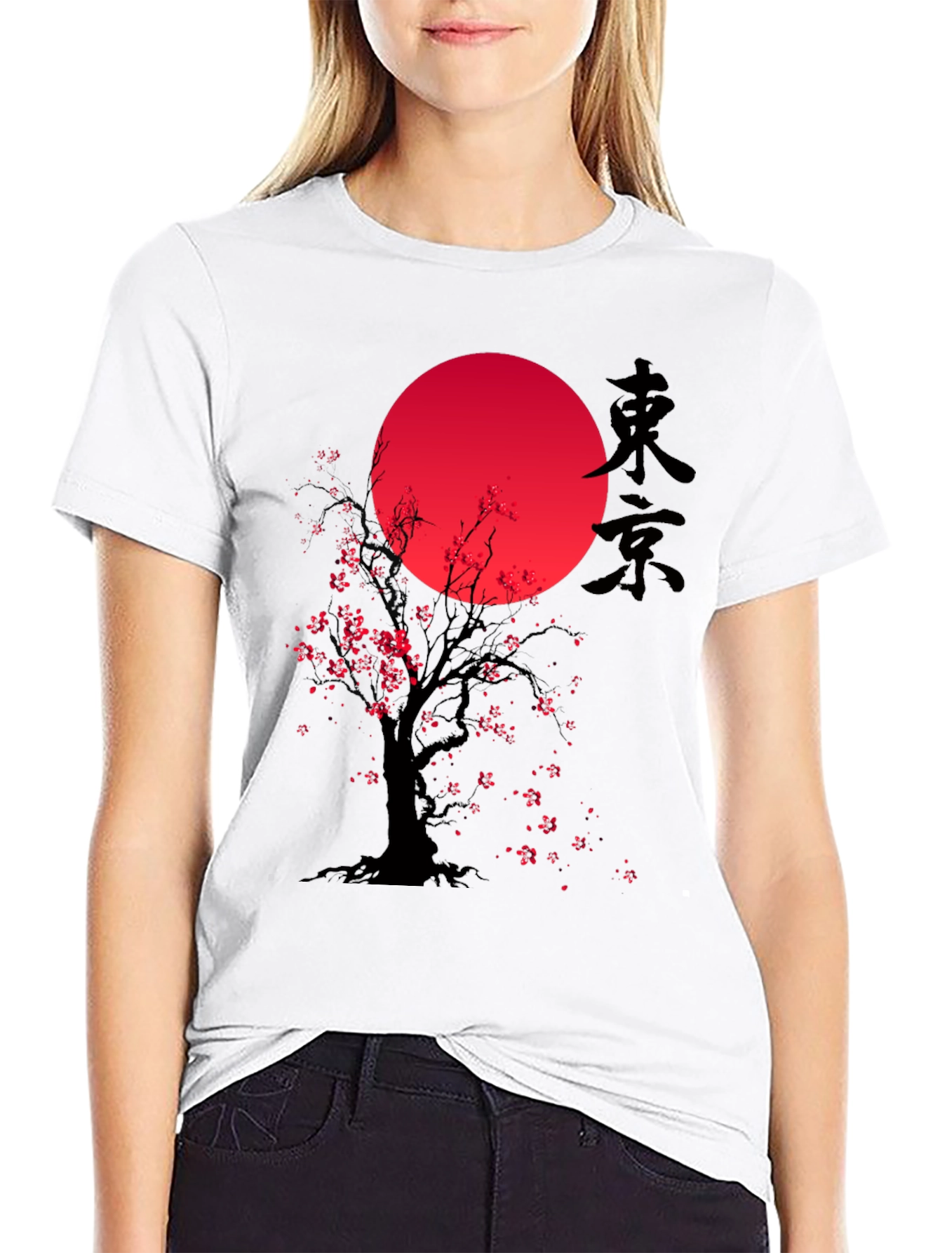 Tokyo Sunset T-Shirt - Cherry Blossom Tree Tee