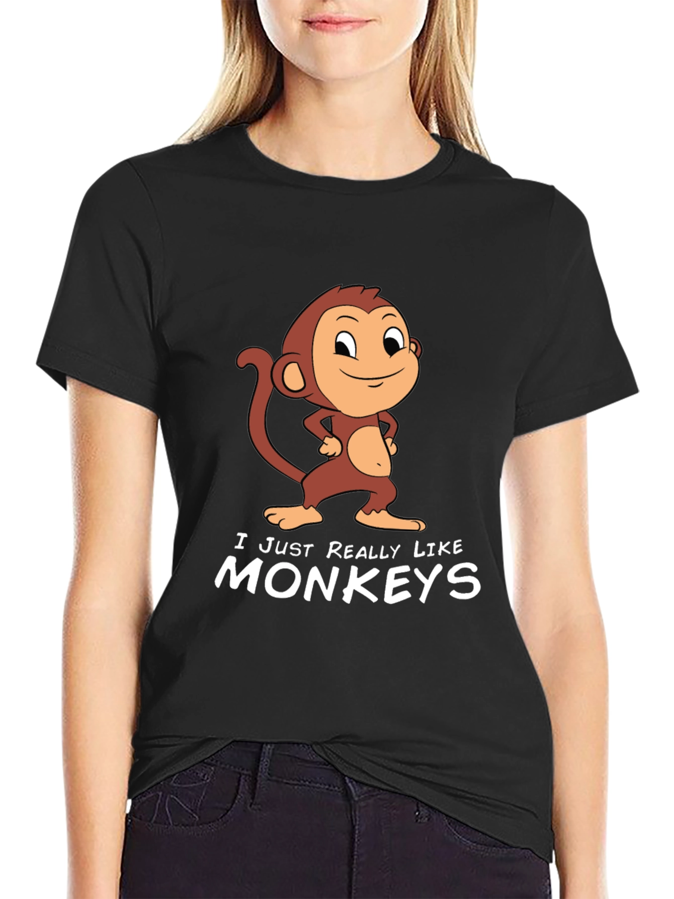 Monkey Graphic T-Shirt - I Just Really Like Monkeys