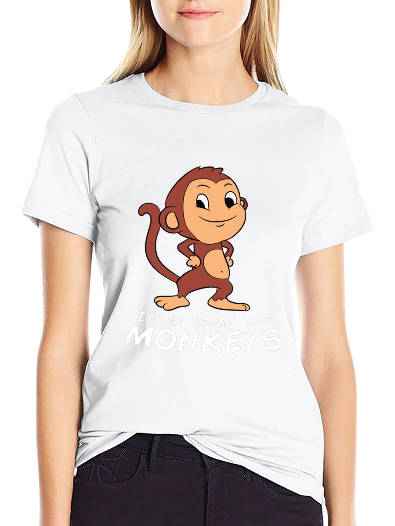 Monkey Graphic T-Shirt - I Just Really Like Monkeys