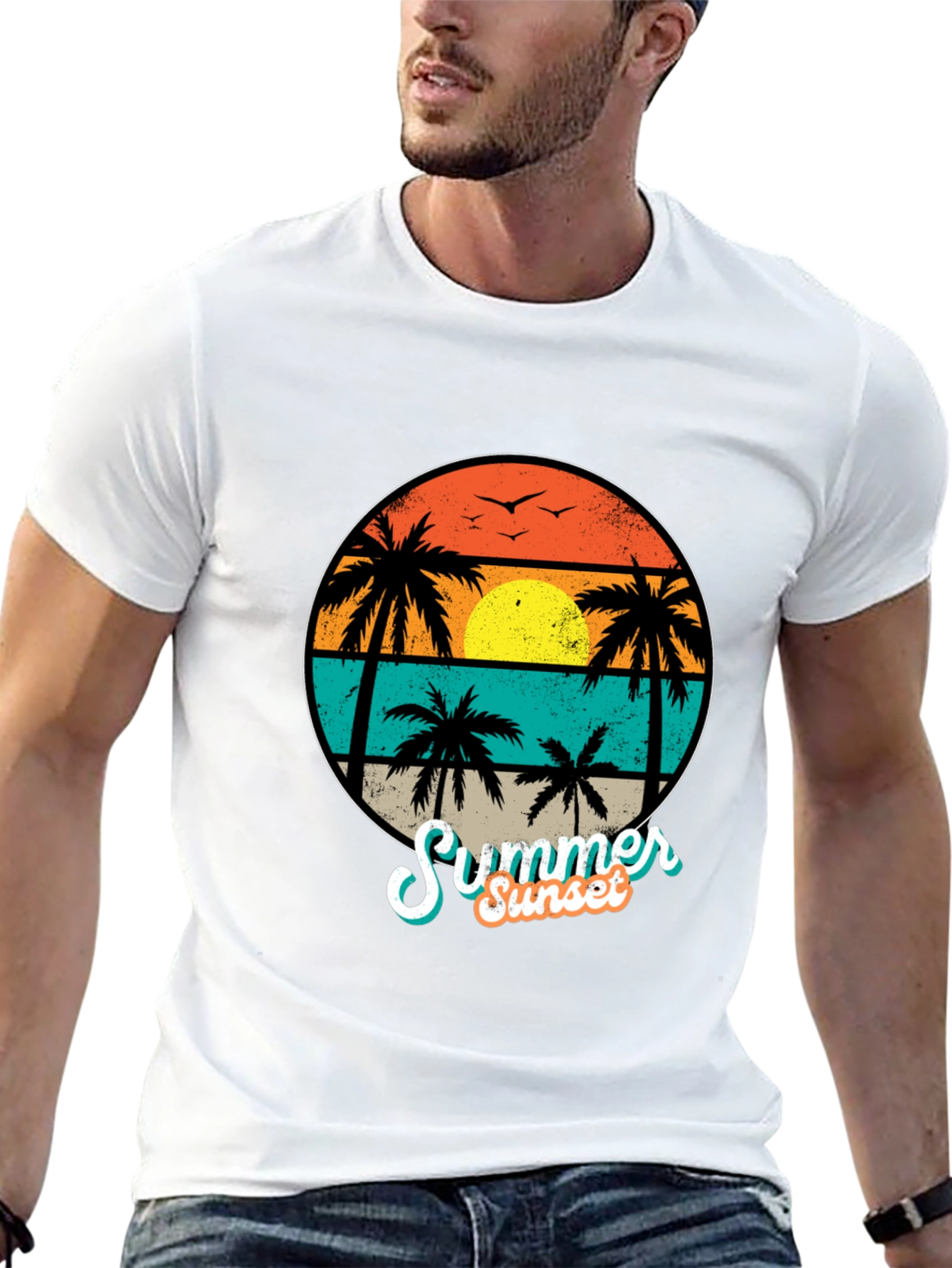 Retro Summer Sunset T-Shirt