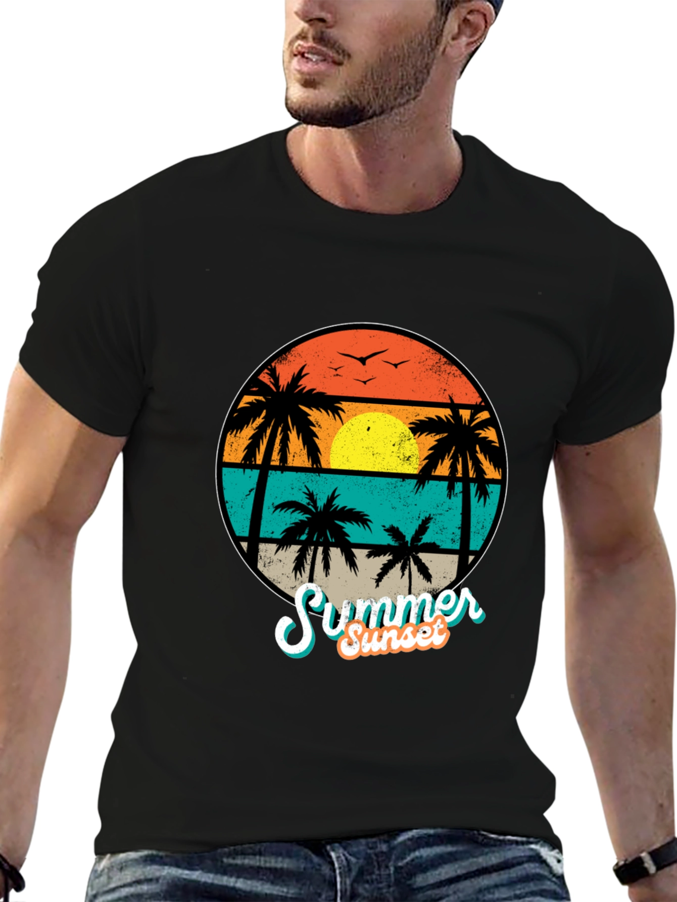 Retro Summer Sunset T-Shirt