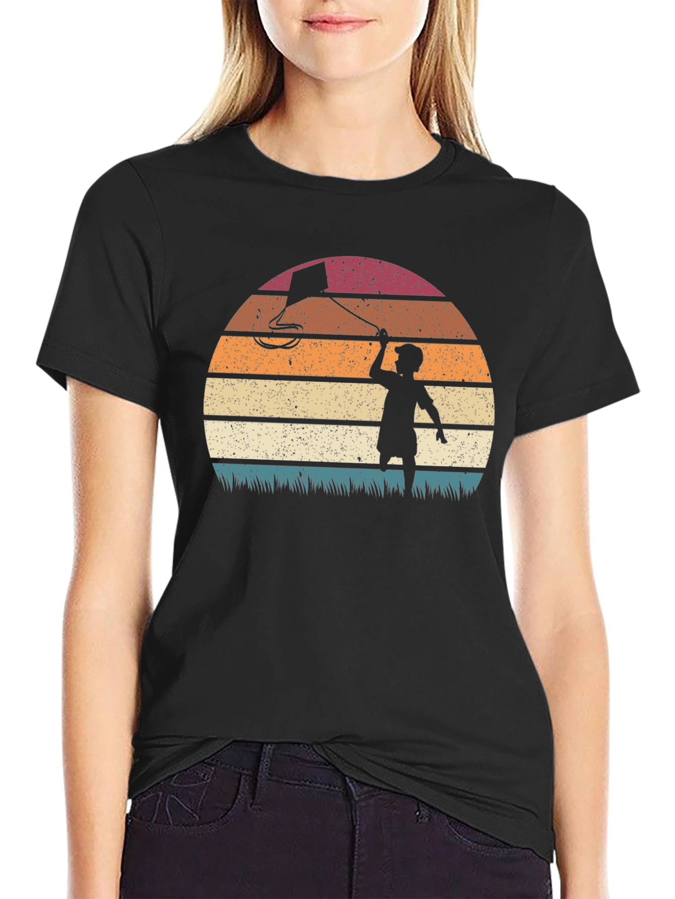 Retro Sunset Kite T-Shirt